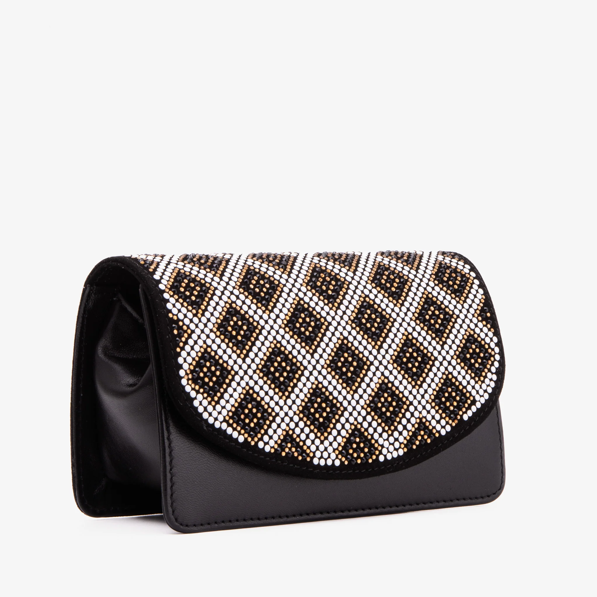 The Nampula Black Glitter Leather Handbag - Image 3