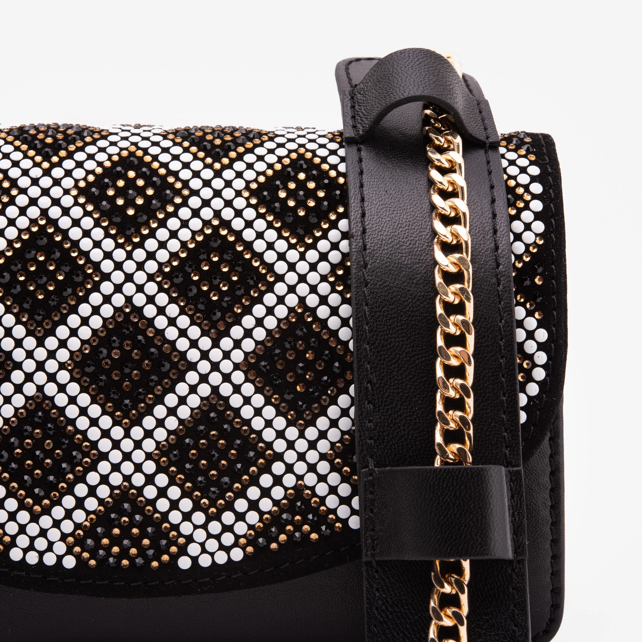 The Nampula Black Glitter Leather Handbag - Image 4