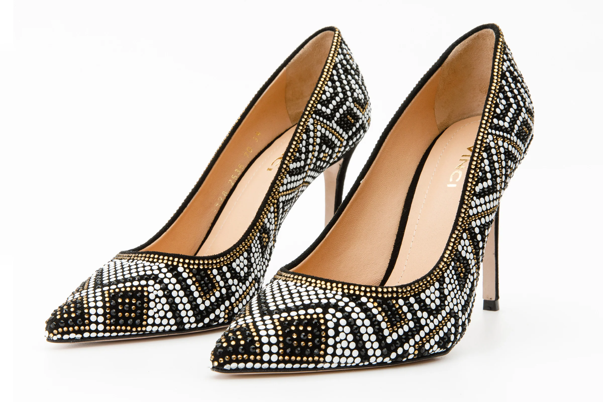 The Nampula Black Glitter Leather Pump Women Shoe - Image 3