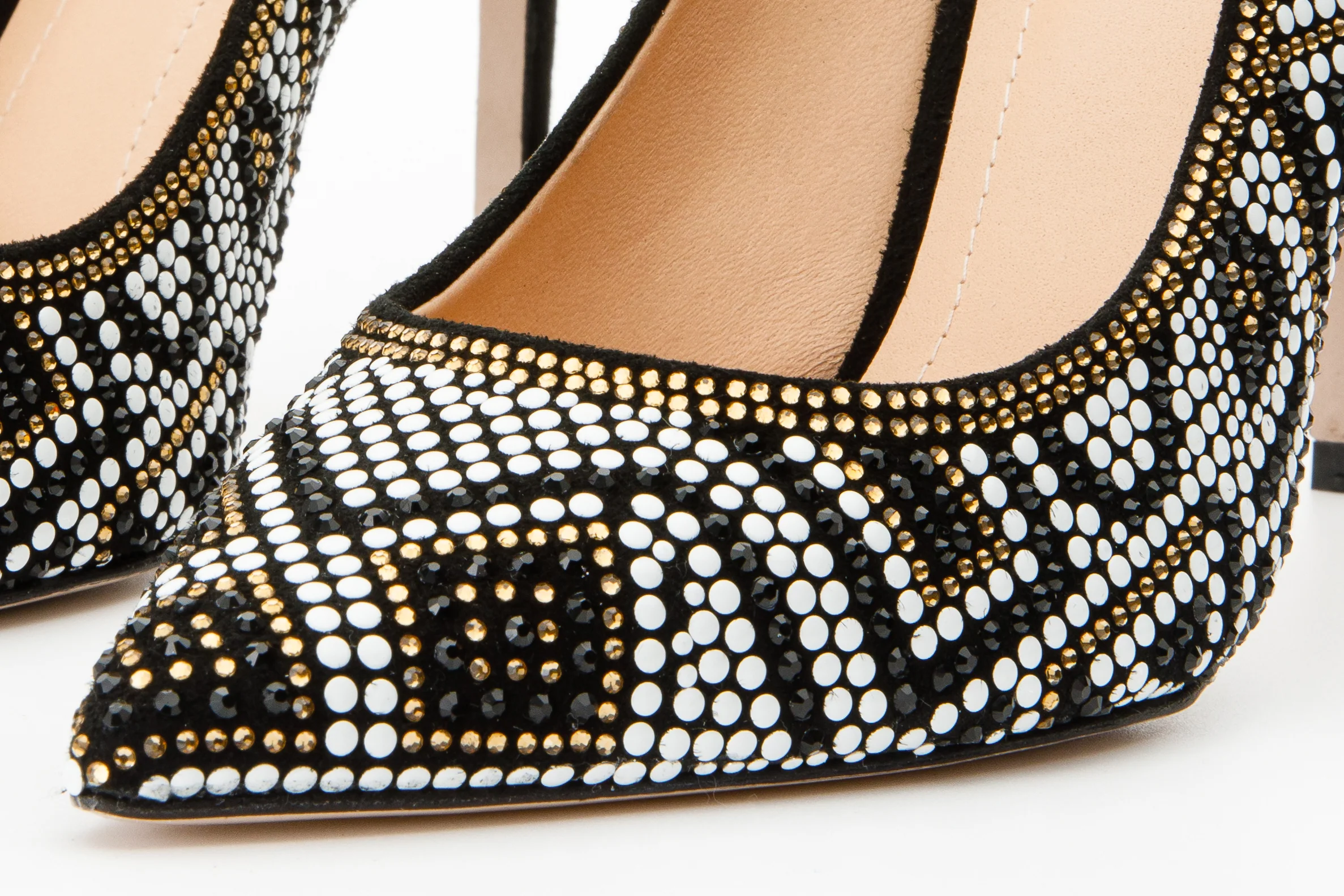 The Nampula Black Glitter Leather Pump Women Shoe - Image 4