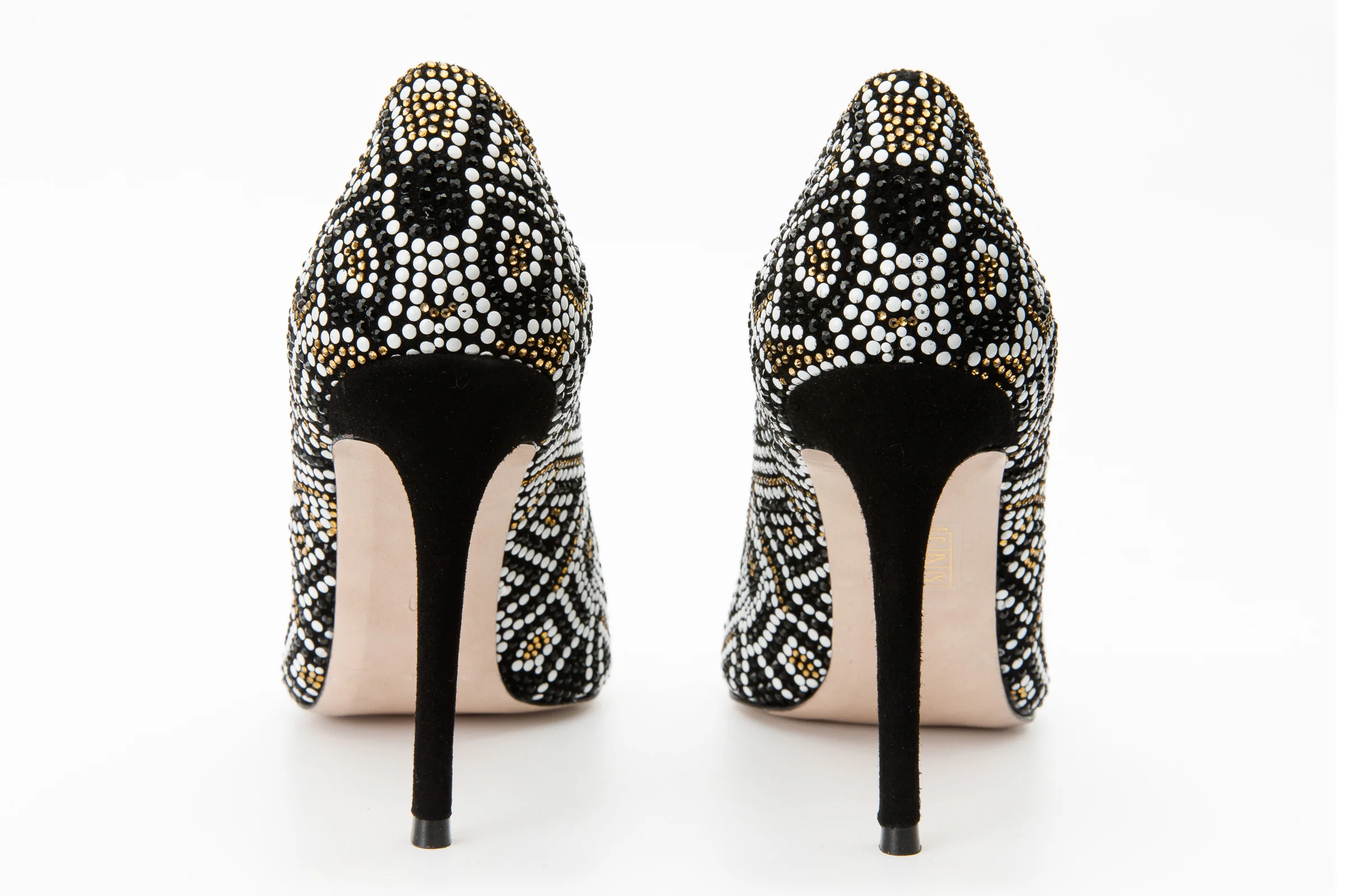 The Nampula Black Glitter Leather Pump Women Shoe - Image 5
