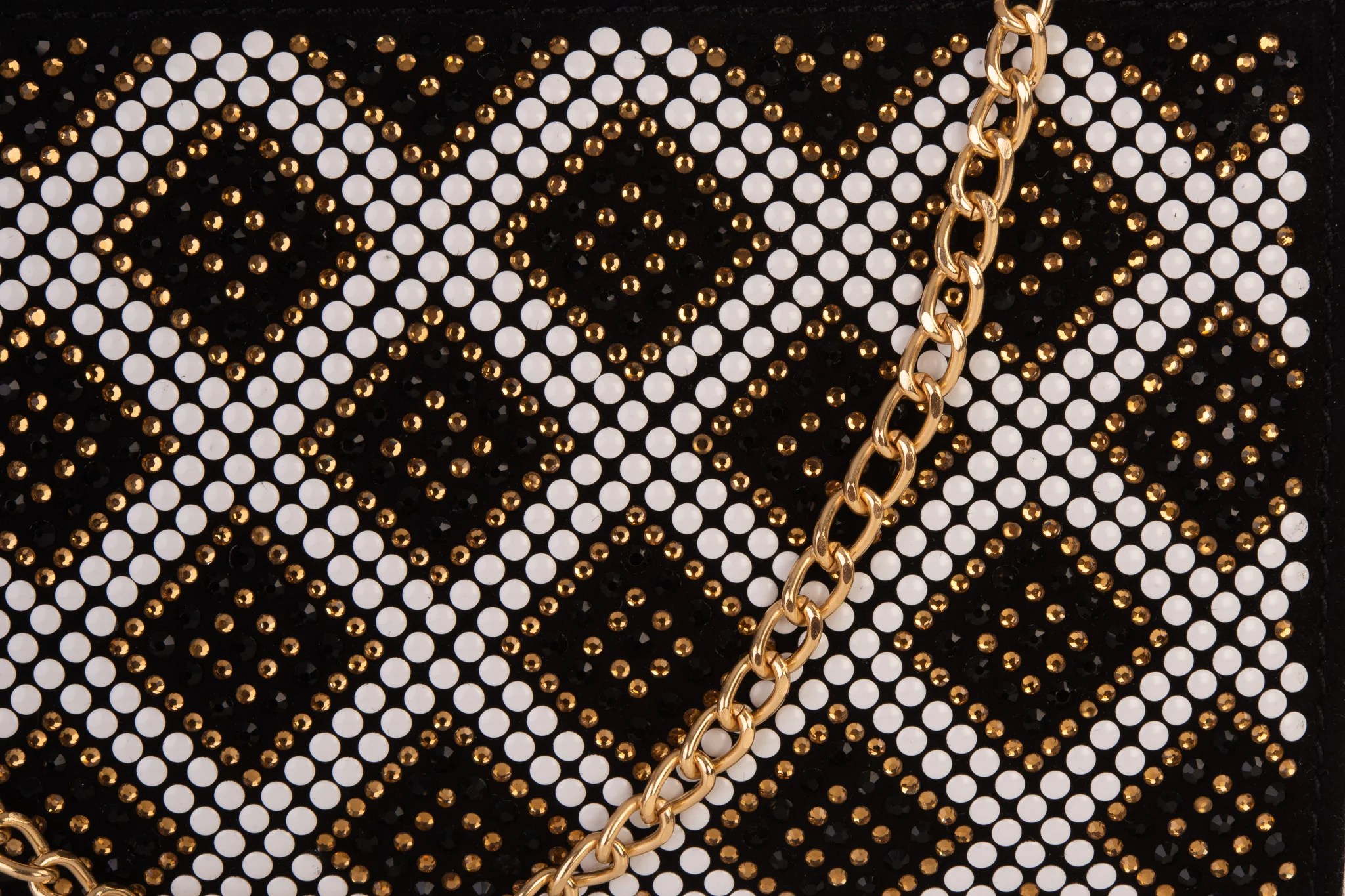 The Nampula Black Glitter Suede Leather Small Clutch - Image 3