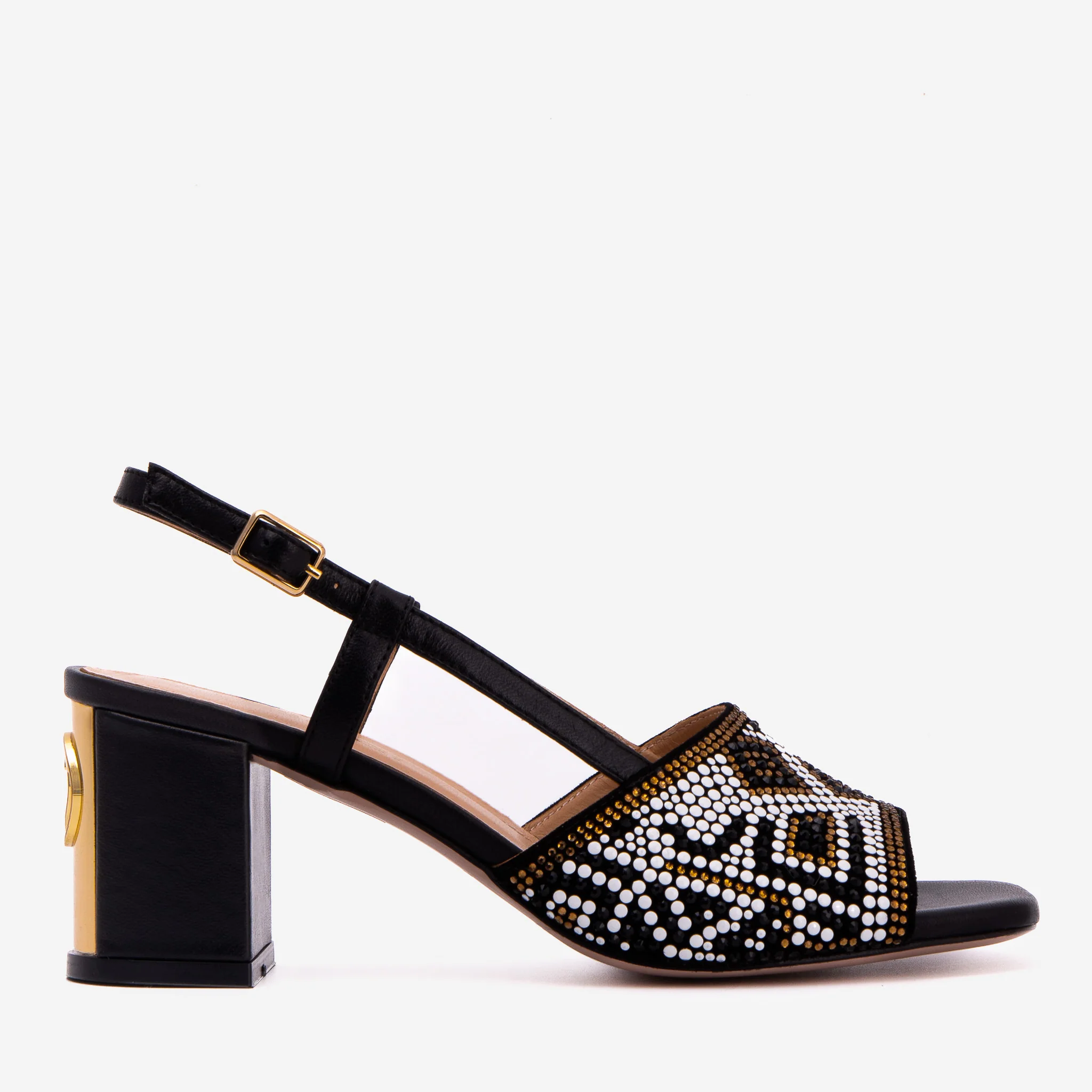 The Nampula Black Leather Women Slingback Sandal - Image 2