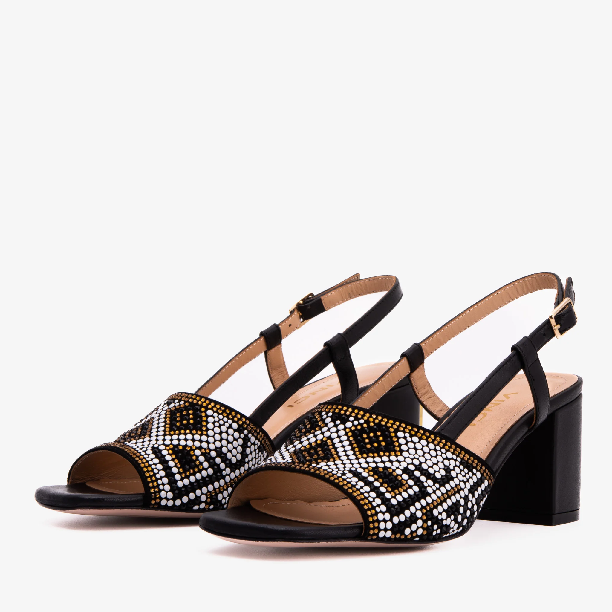 The Nampula Black Leather Women Slingback Sandal - Image 3