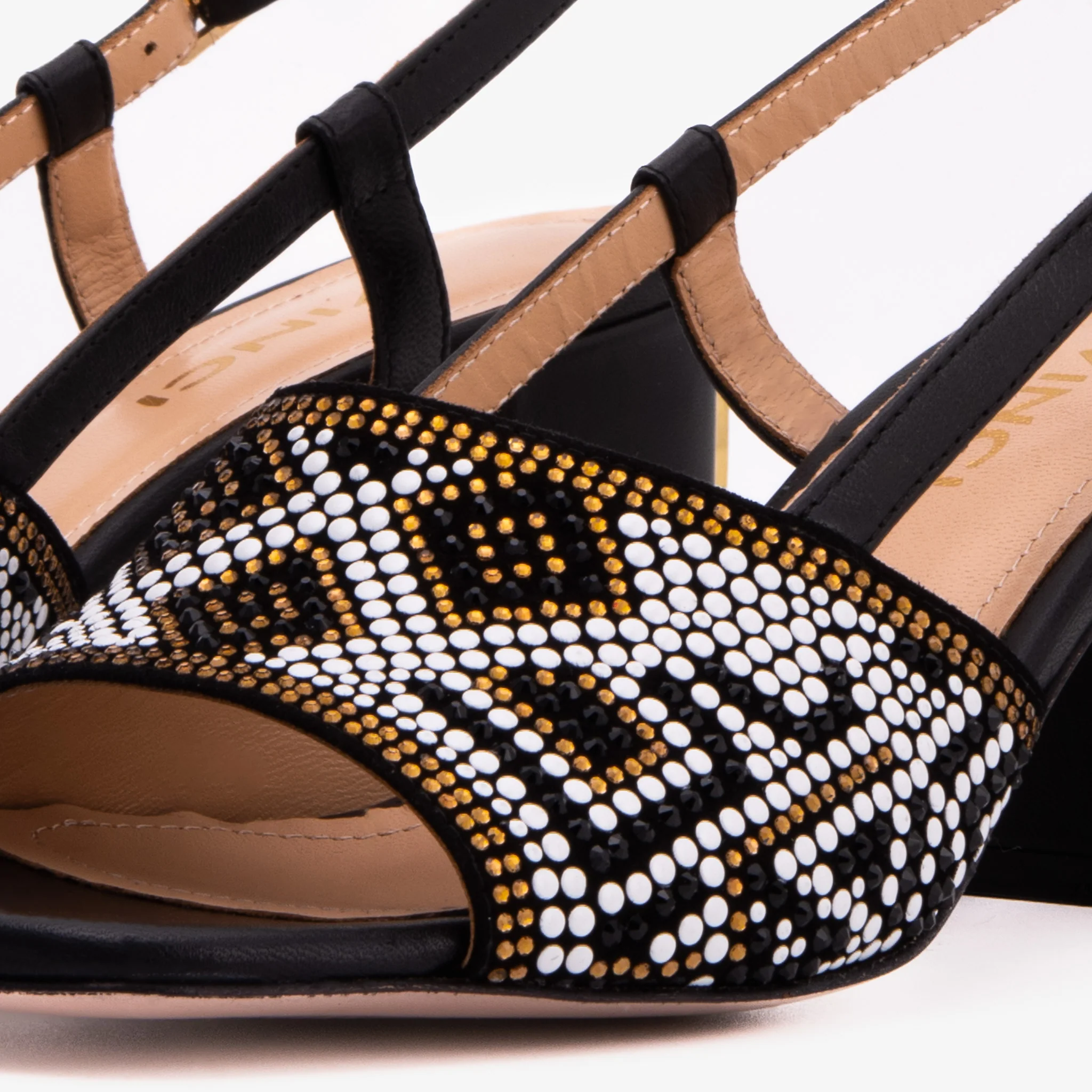 The Nampula Black Leather Women Slingback Sandal - Image 4