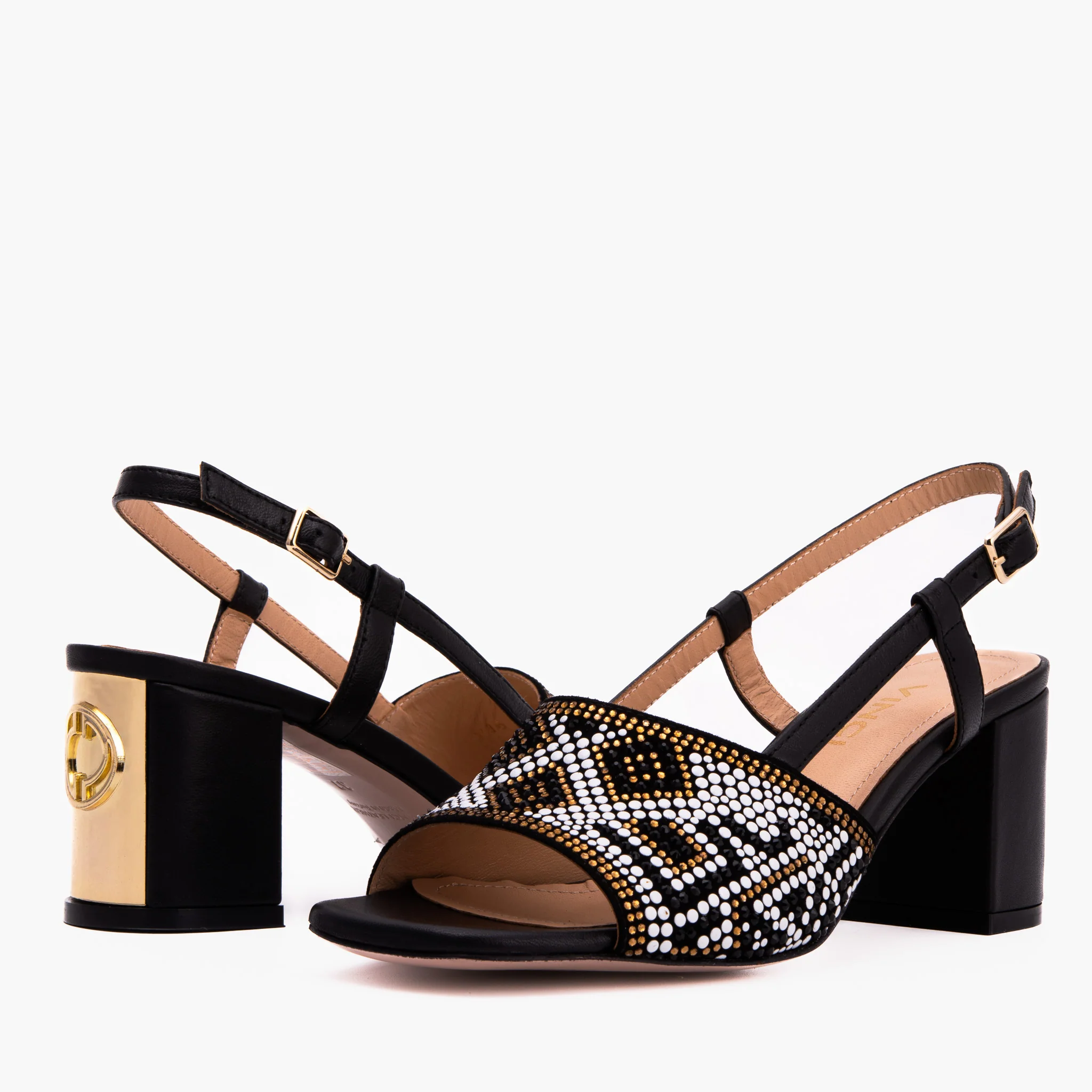 The Nampula Black Leather Women Slingback Sandal - Image 6