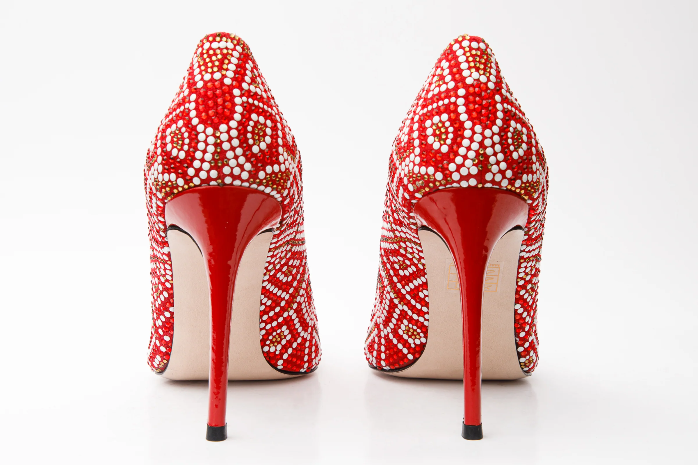 The Nampula Red Glitter Leather Pump Women Shoe - Image 4