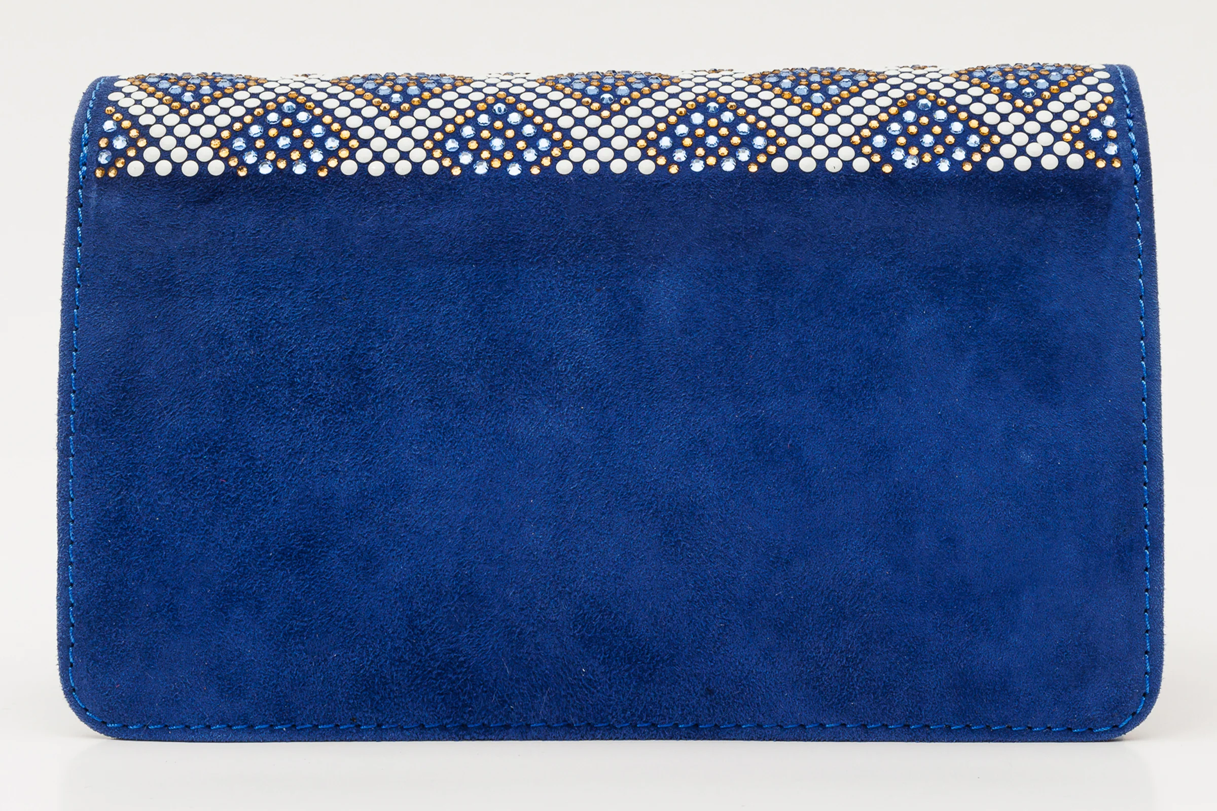 The Nampula Sax Blue Glitter Leather Handbag - Image 4