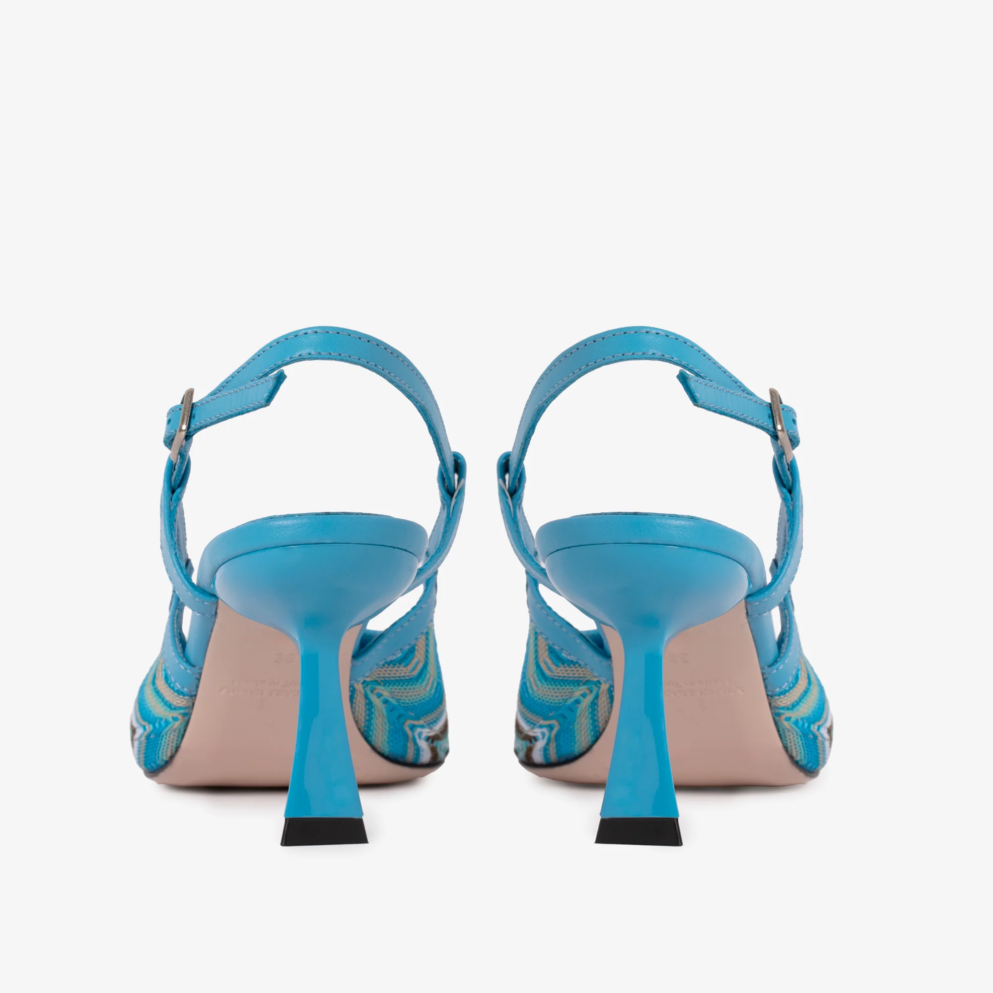 The Napoli Blue Leather Slingback Women Sandal - Image 6