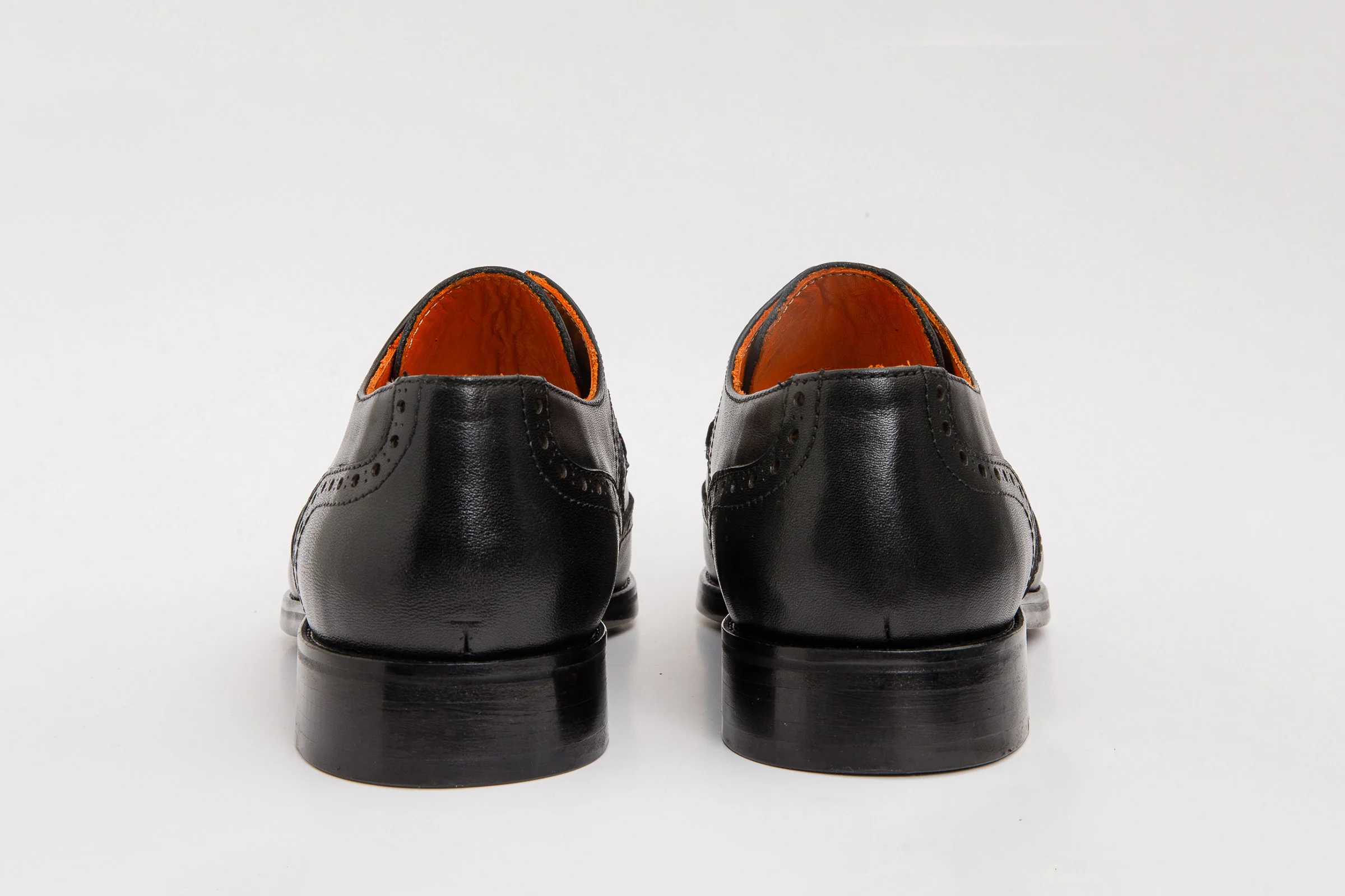 The Neiva Black & White Wingtip Semi Brogue Derby Men Shoe - Image 4