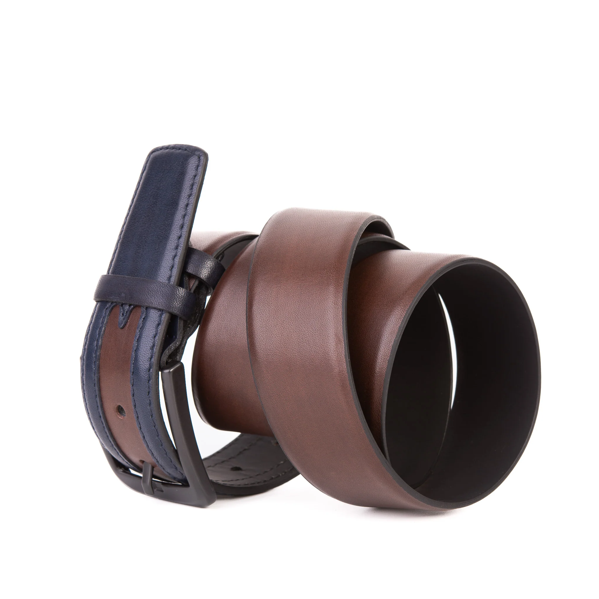 The Neiva Navy/Brown Leather Belt - Image 4