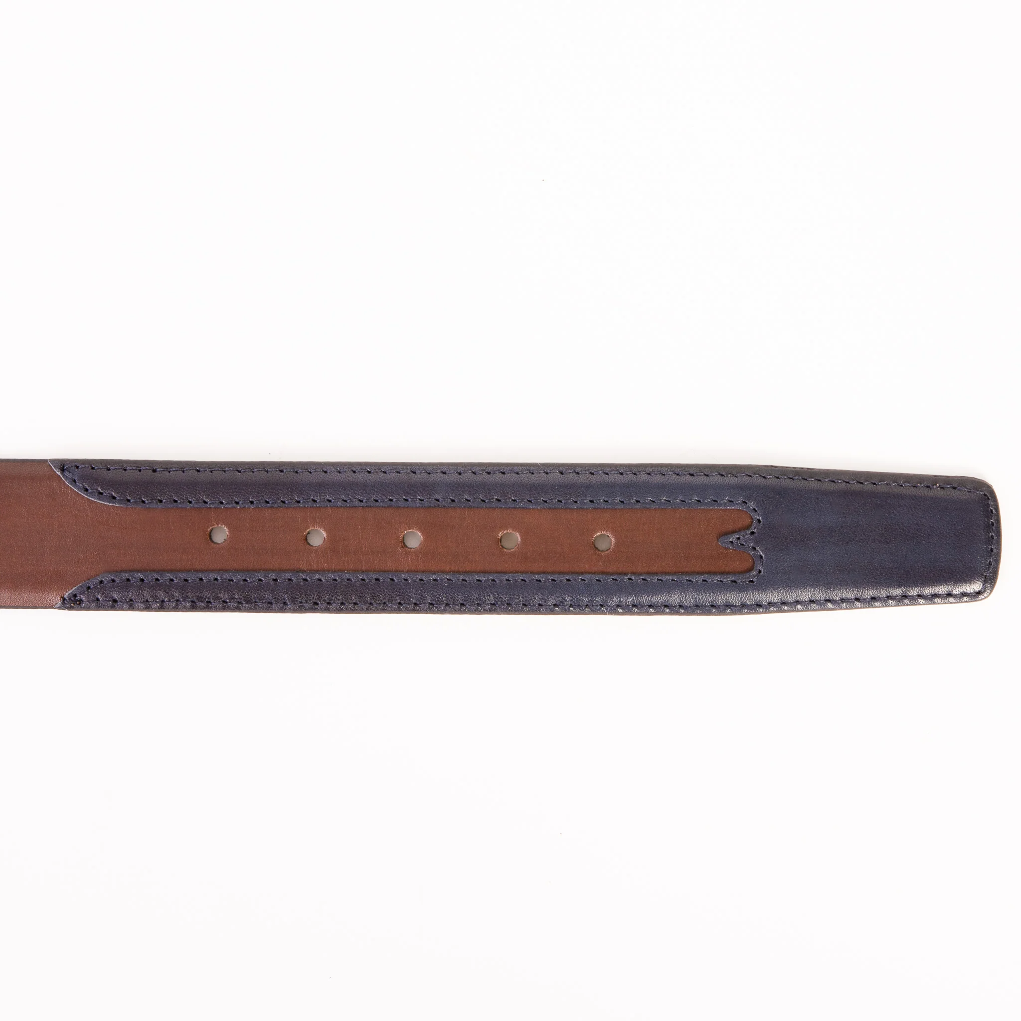 The Neiva Navy/Brown Leather Belt - Image 6