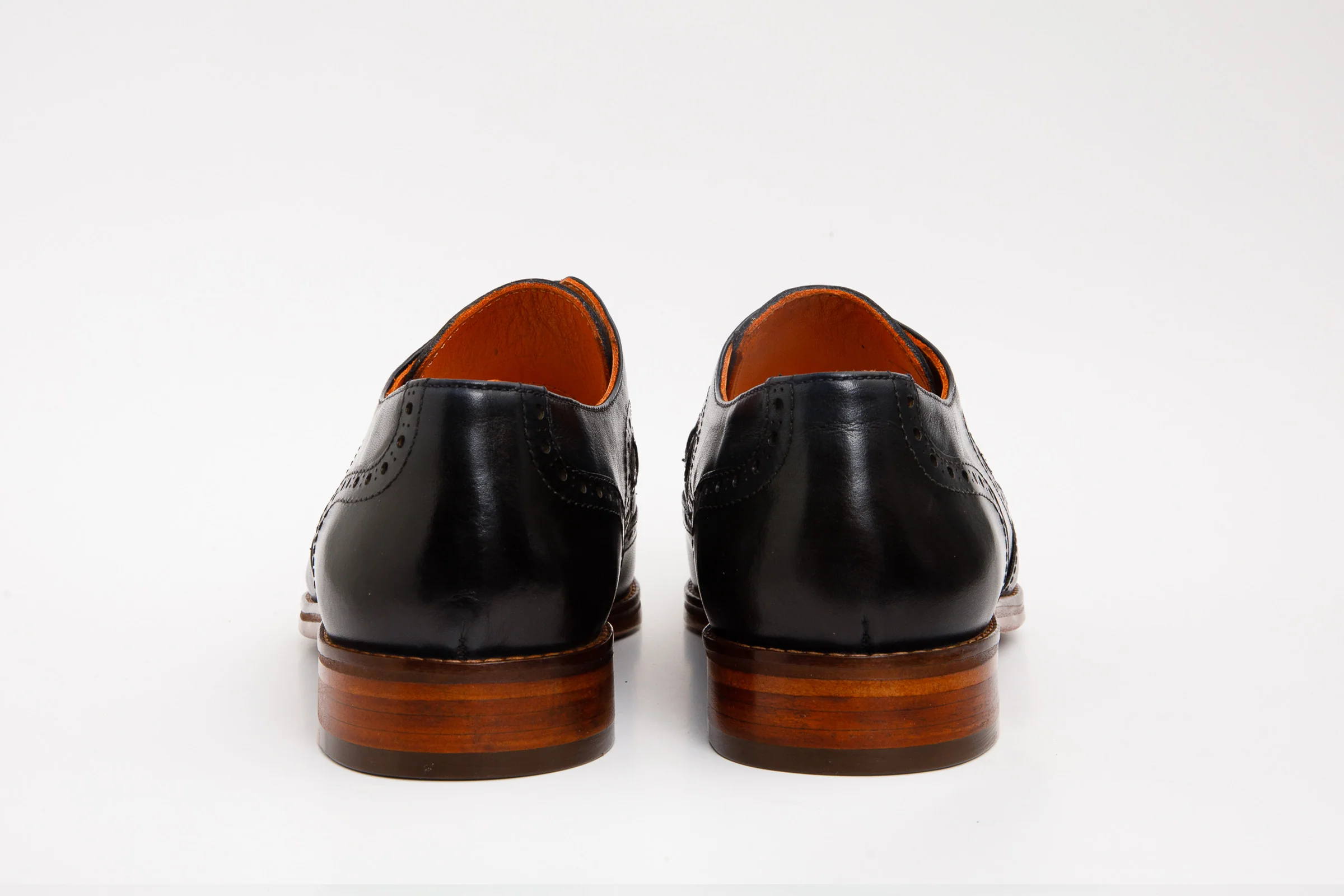 The Neiva Navy/Brown Wingtip Semi Brogue Derby Men  Shoe - Image 4