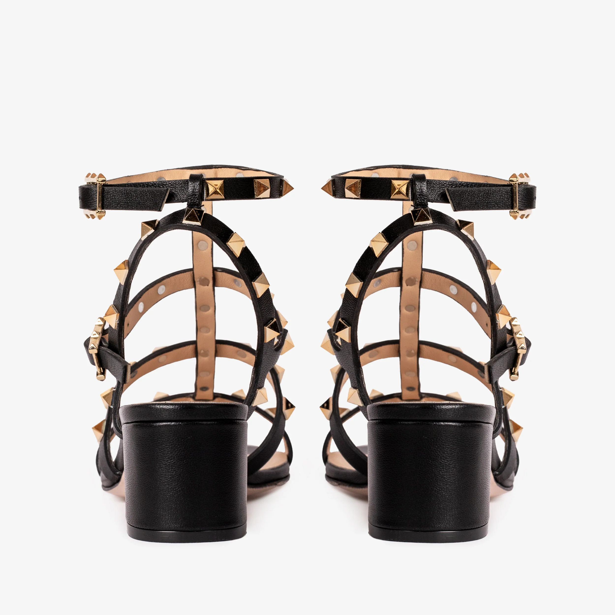 The Nejapa Black Multi Strap Leather Women Sandal - Image 5