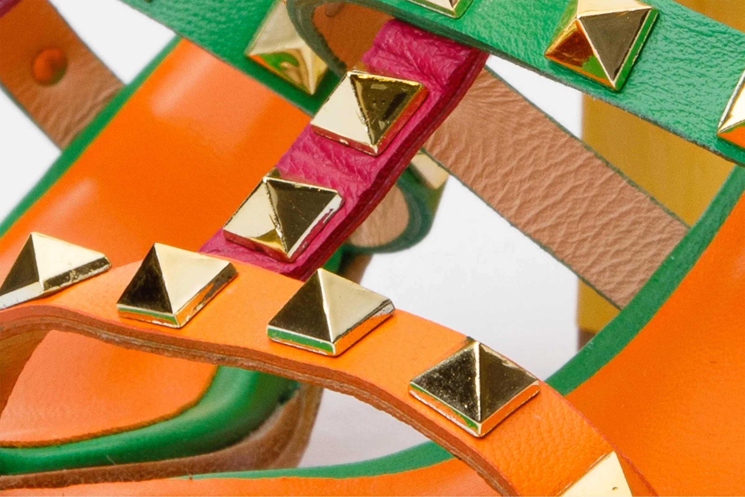 The Nejapa Block Heel Multicolor Leather Women Sandal - Image 4