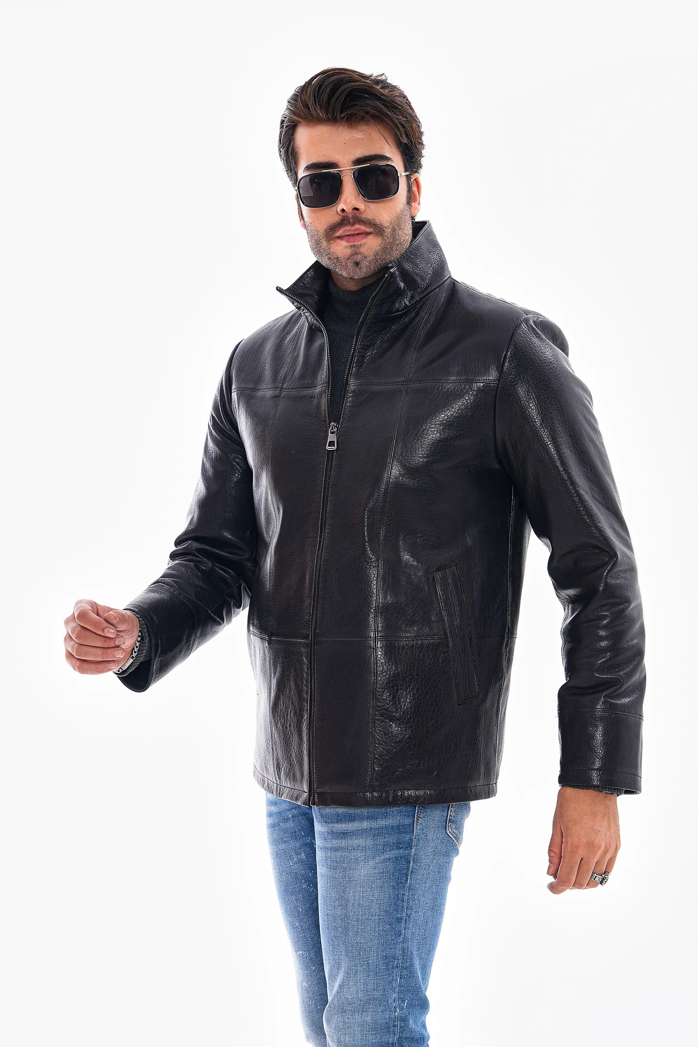 The Nero Black Leather Men Jacket - Image 5