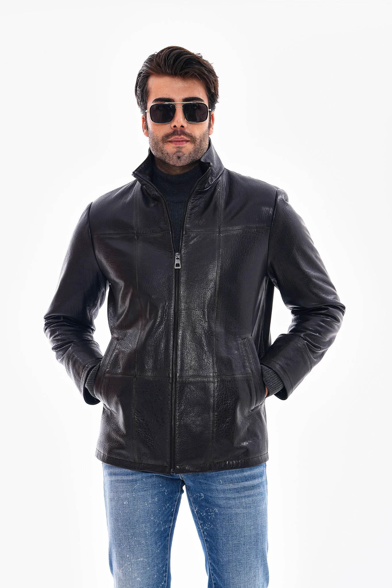 The Nero Black Leather Men Jacket - Image 7