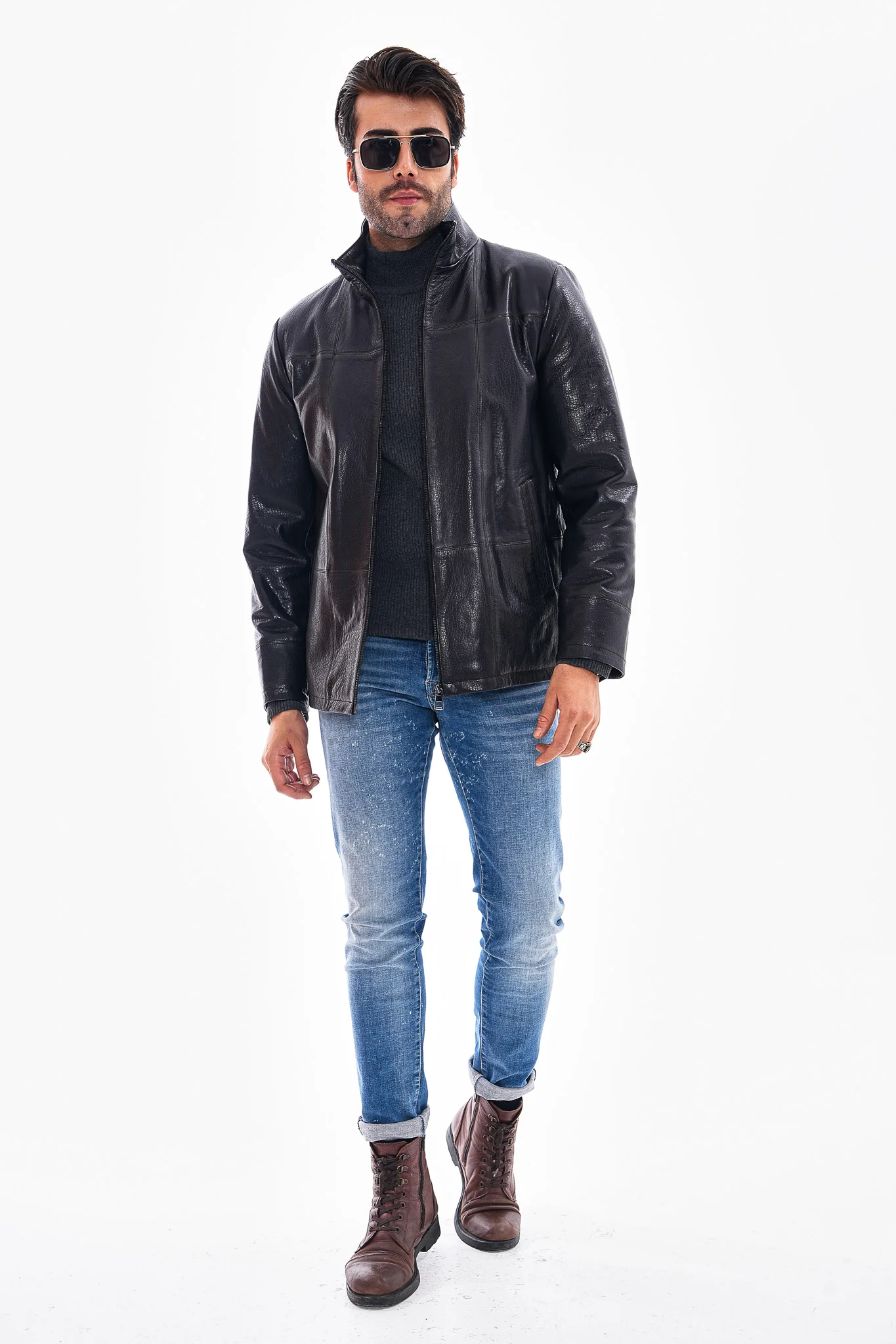 The Nero Black Leather Men Jacket - Image 8