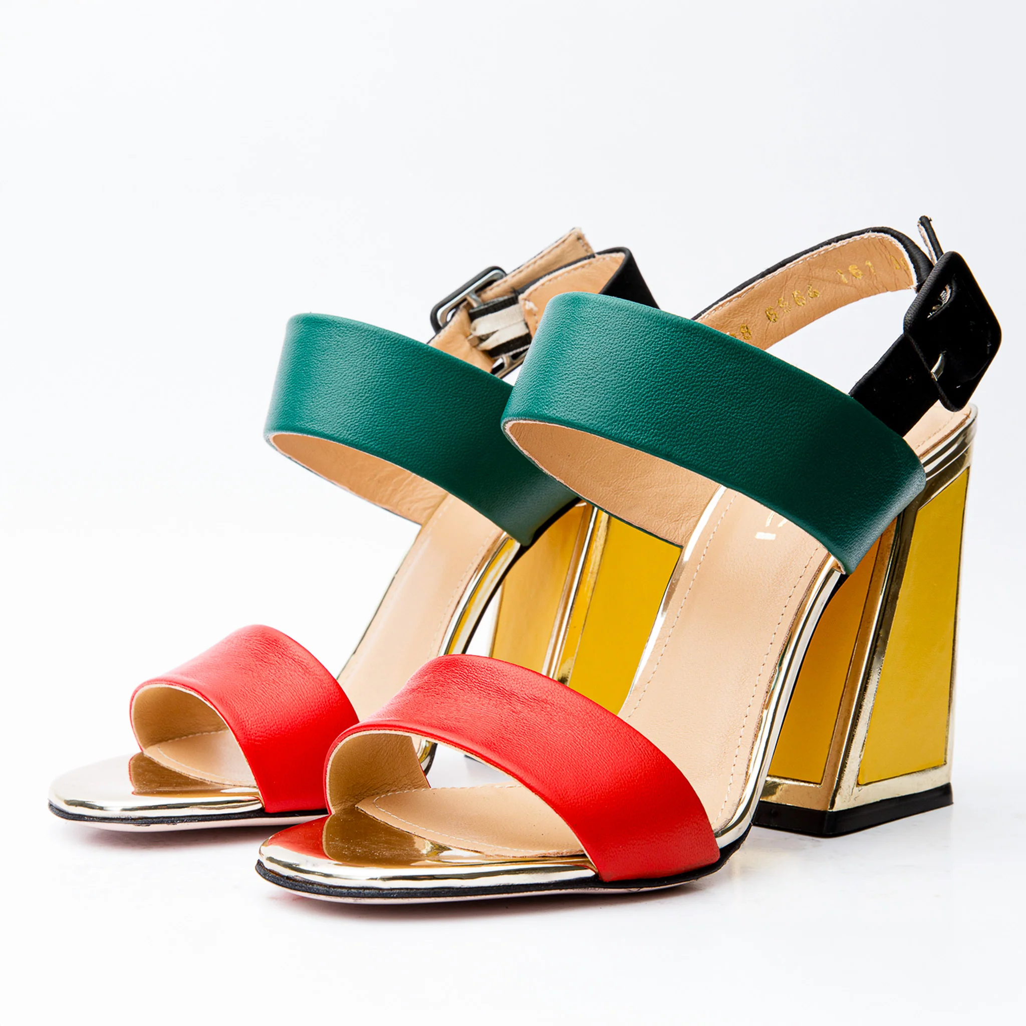 The Niger Block Heel Multicolor Leather Women Sandal - Image 3