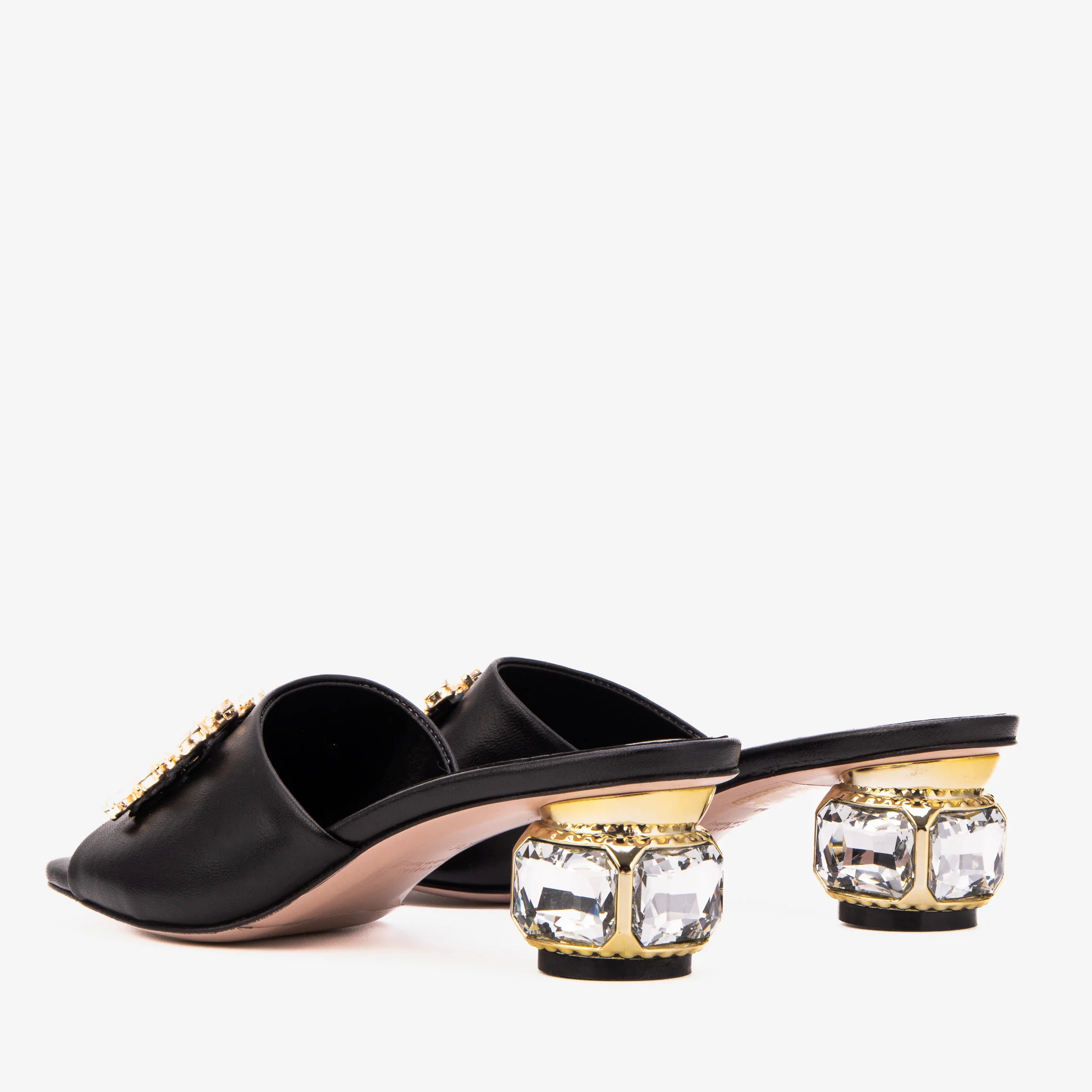 The Noctara Black Crystal Heel Women Sandal - Image 4