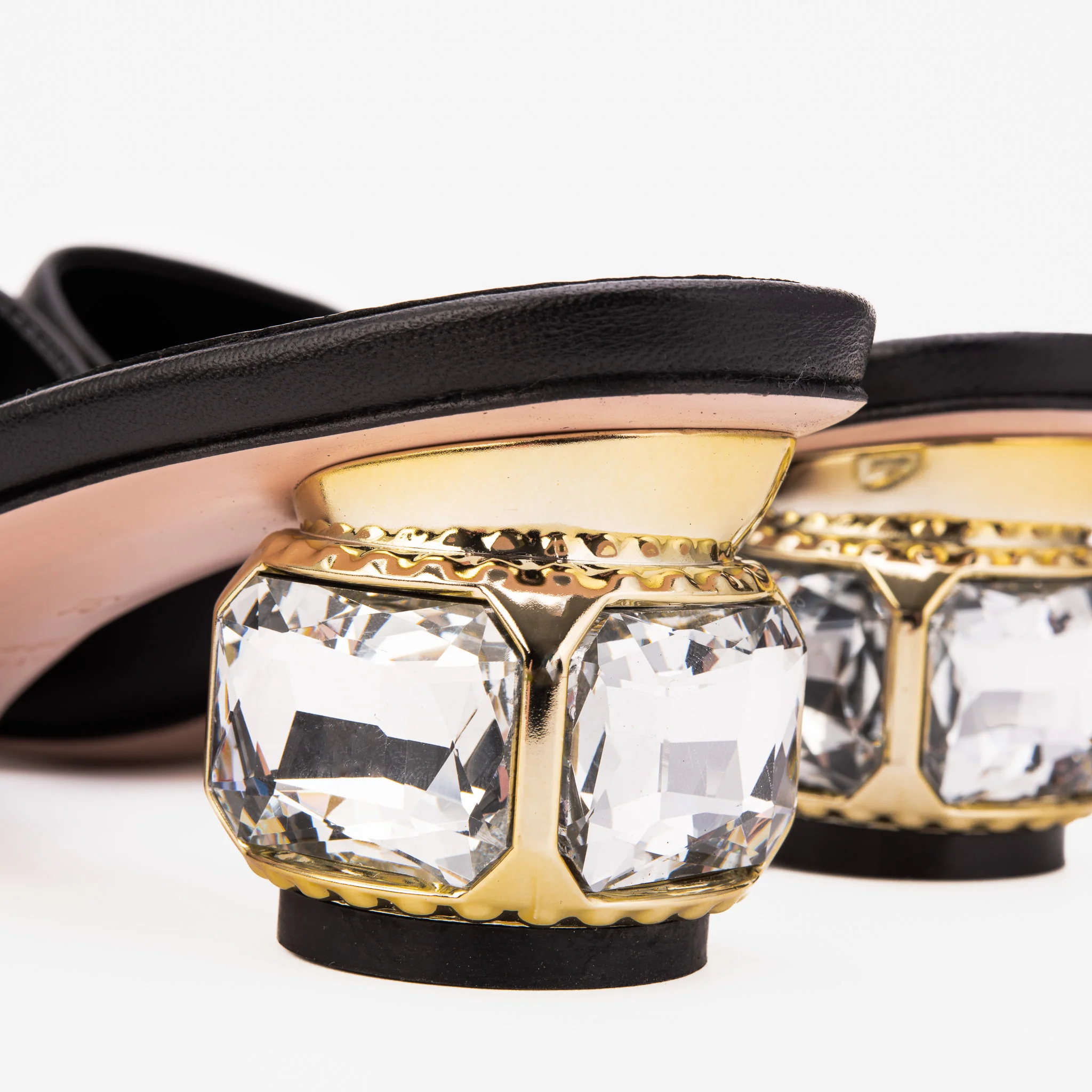 The Noctara Black Crystal Heel Women Sandal - Image 7
