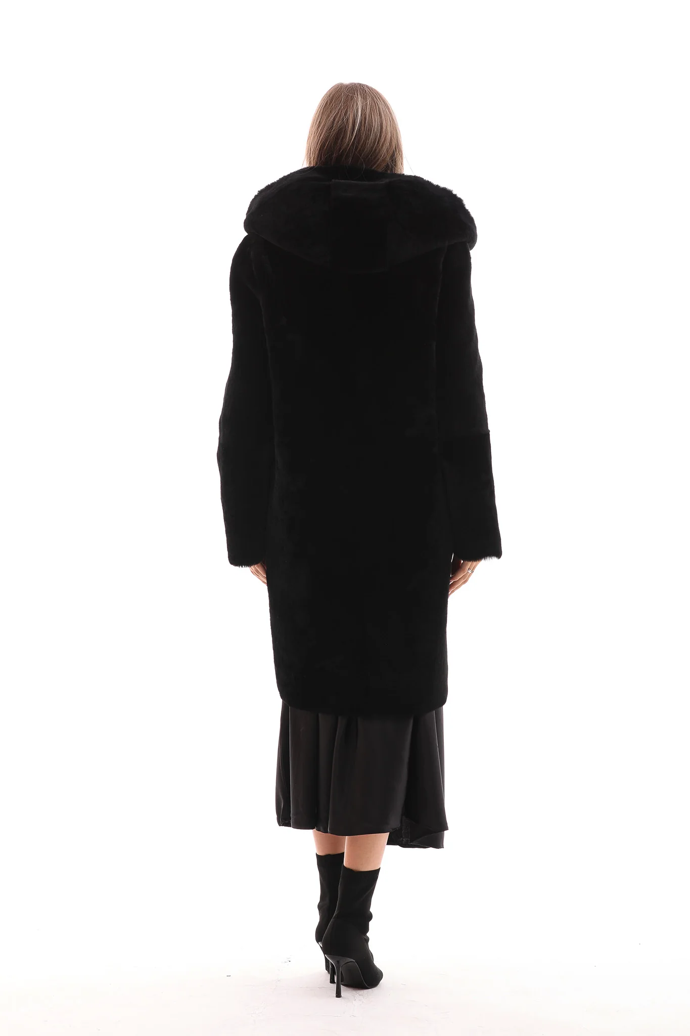 The Noctura Reversible Hooded Shearling Leather Jacket - Image 4