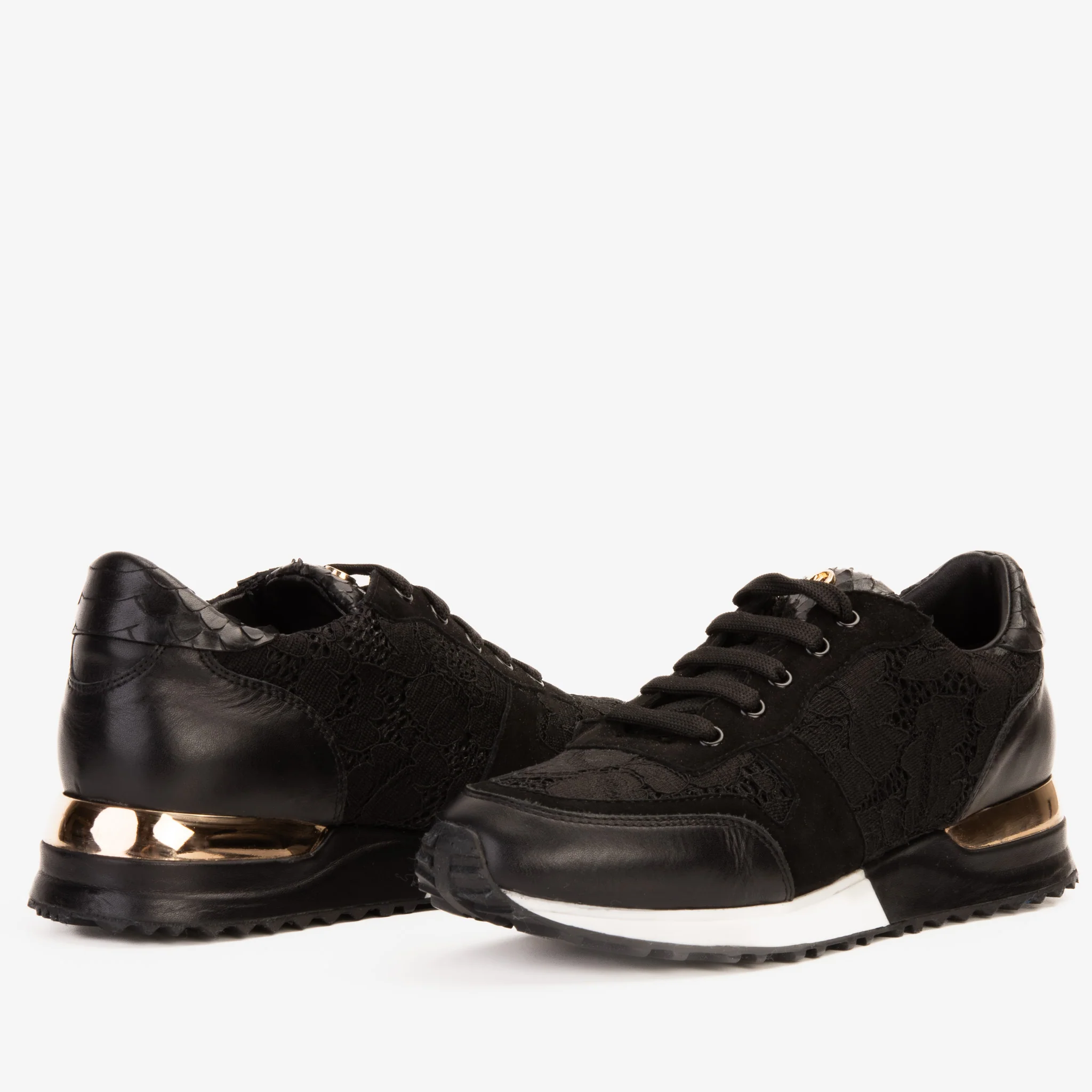 The Noir Black Leather Women Sneaker - Image 4