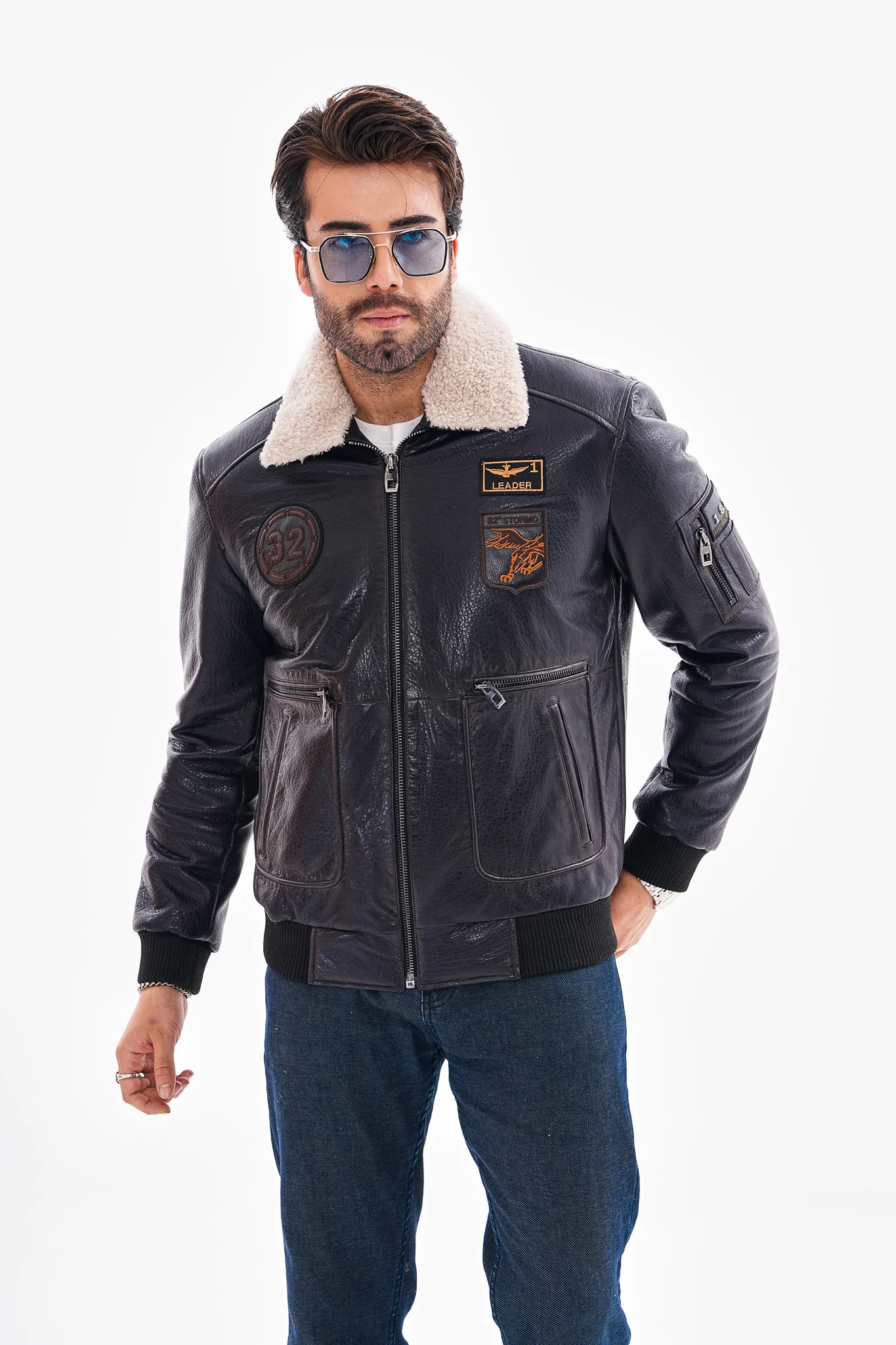 The Northway Navy Blue Lambskin Men Leather Jacket - Image 2