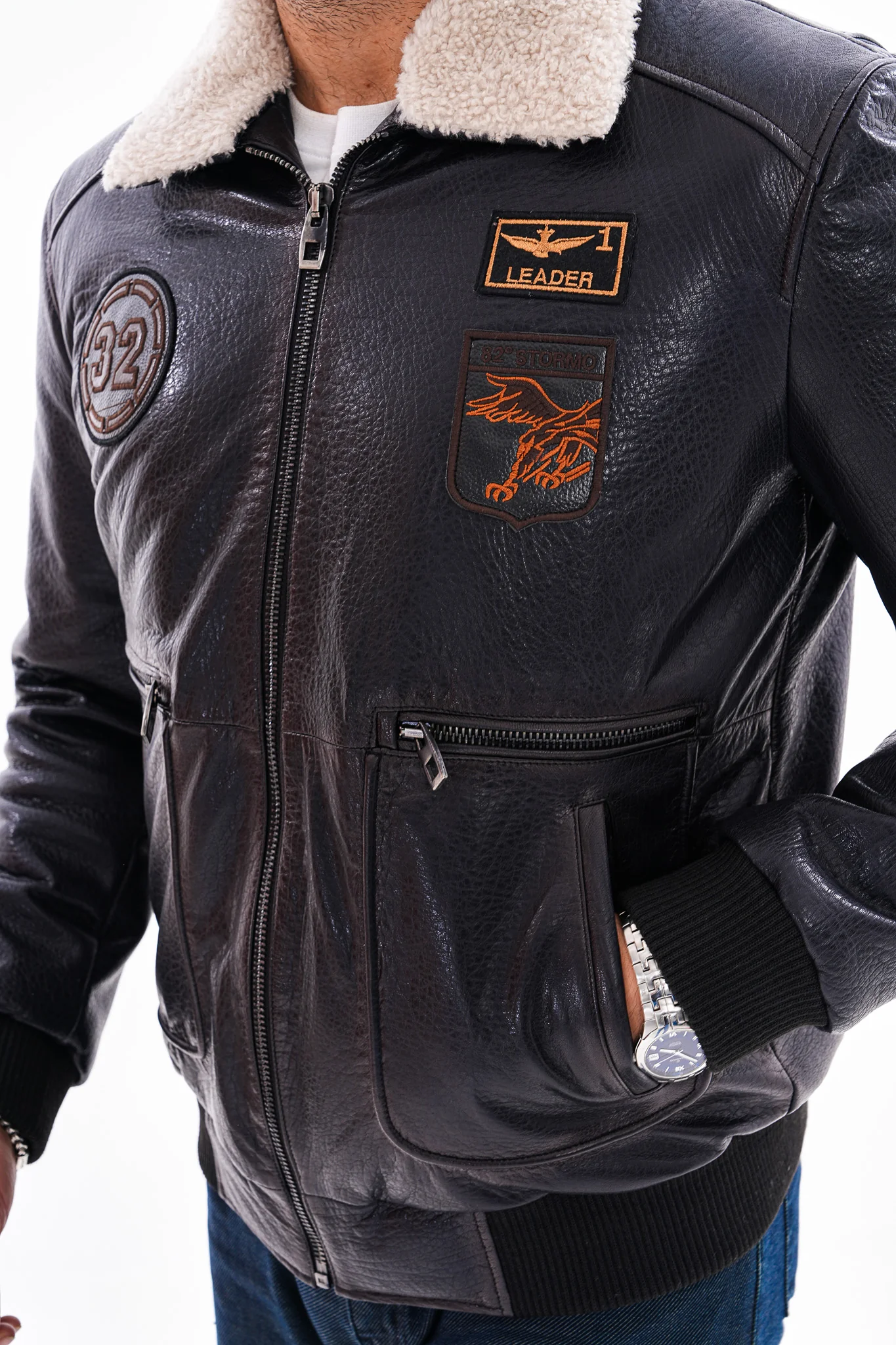 The Northway Navy Blue Lambskin Men Leather Jacket - Image 3