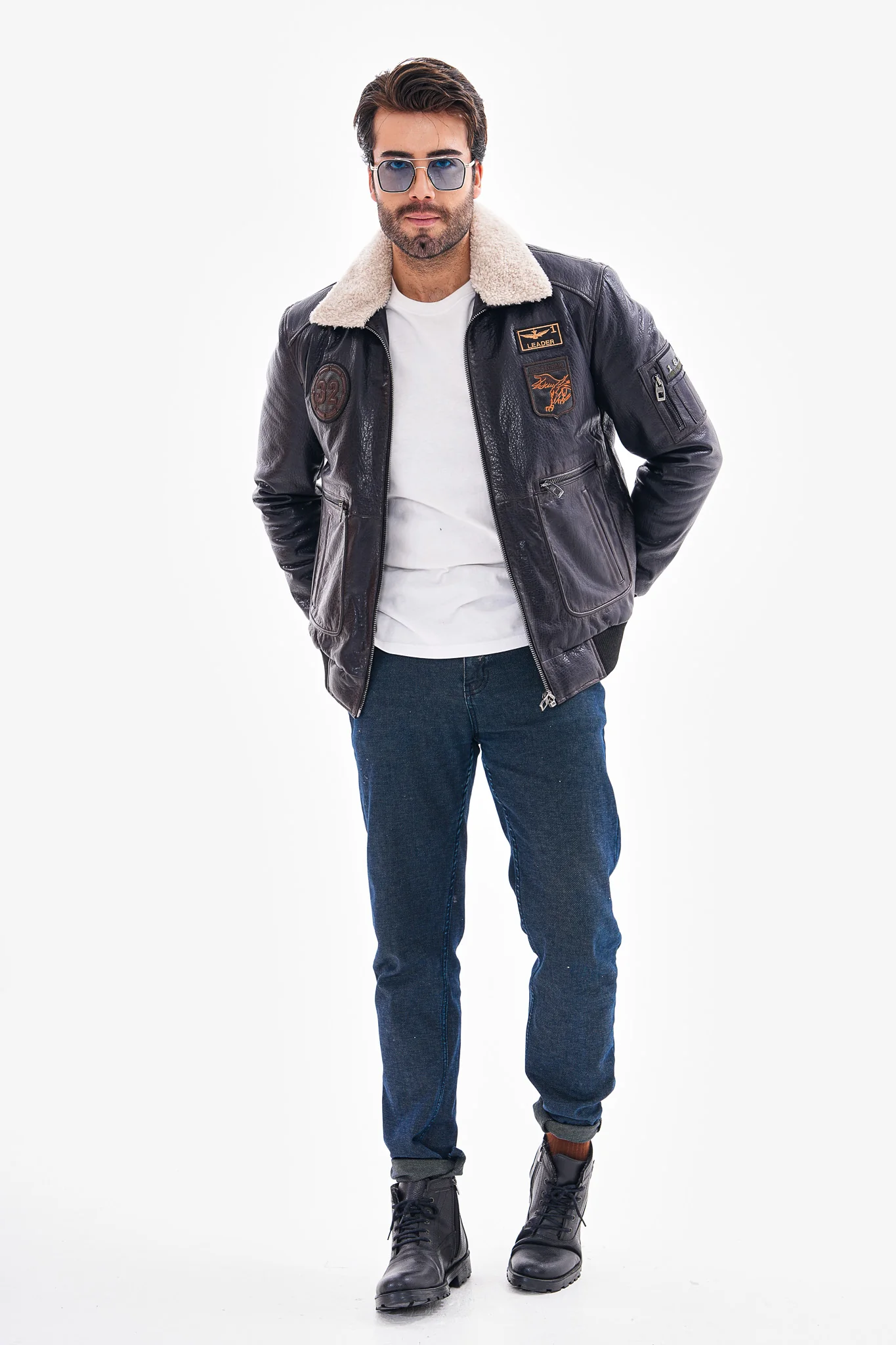 The Northway Navy Blue Lambskin Men Leather Jacket - Image 6