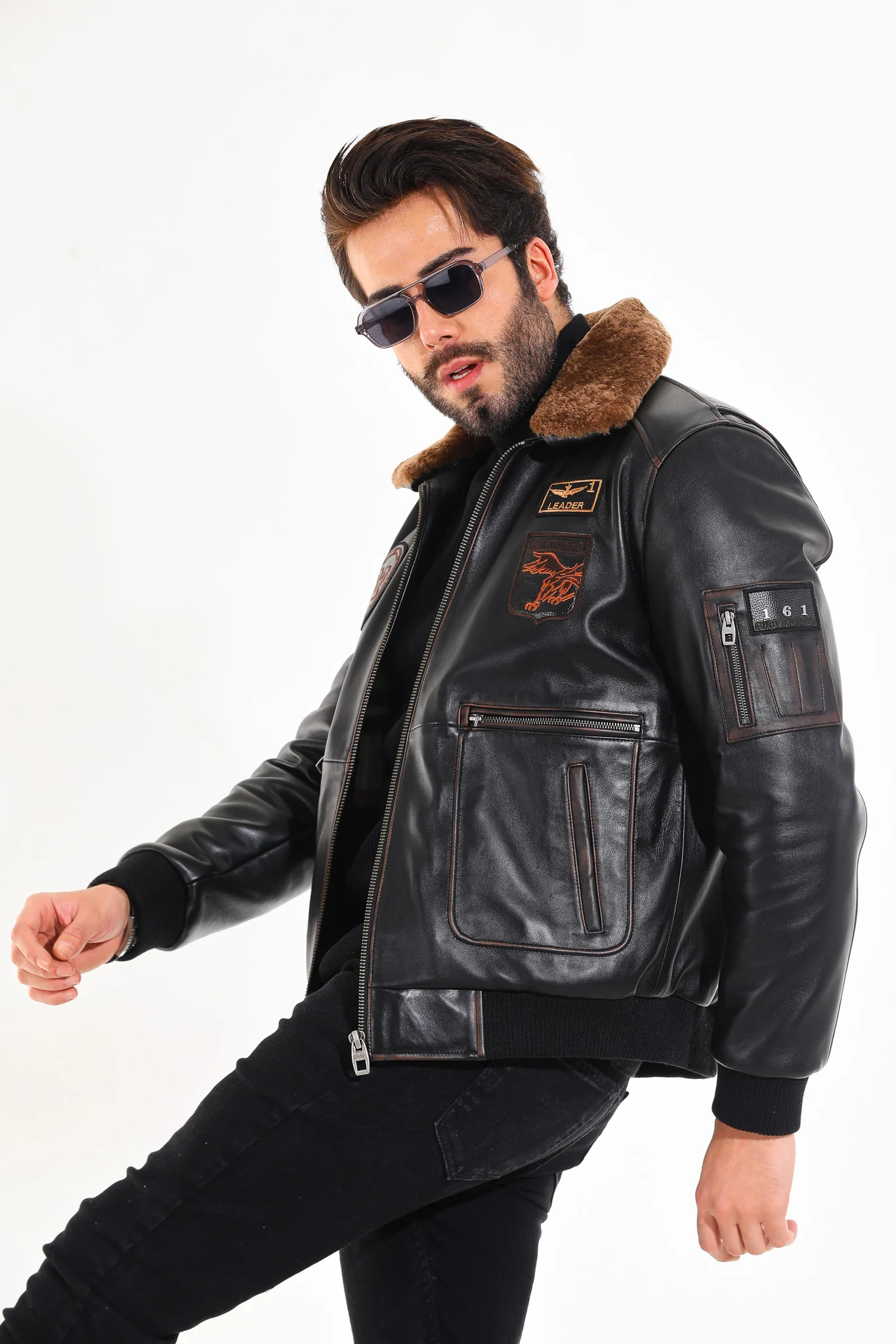 The Northway Vintage Black Lambskin Men Leather Jacket - Image 10