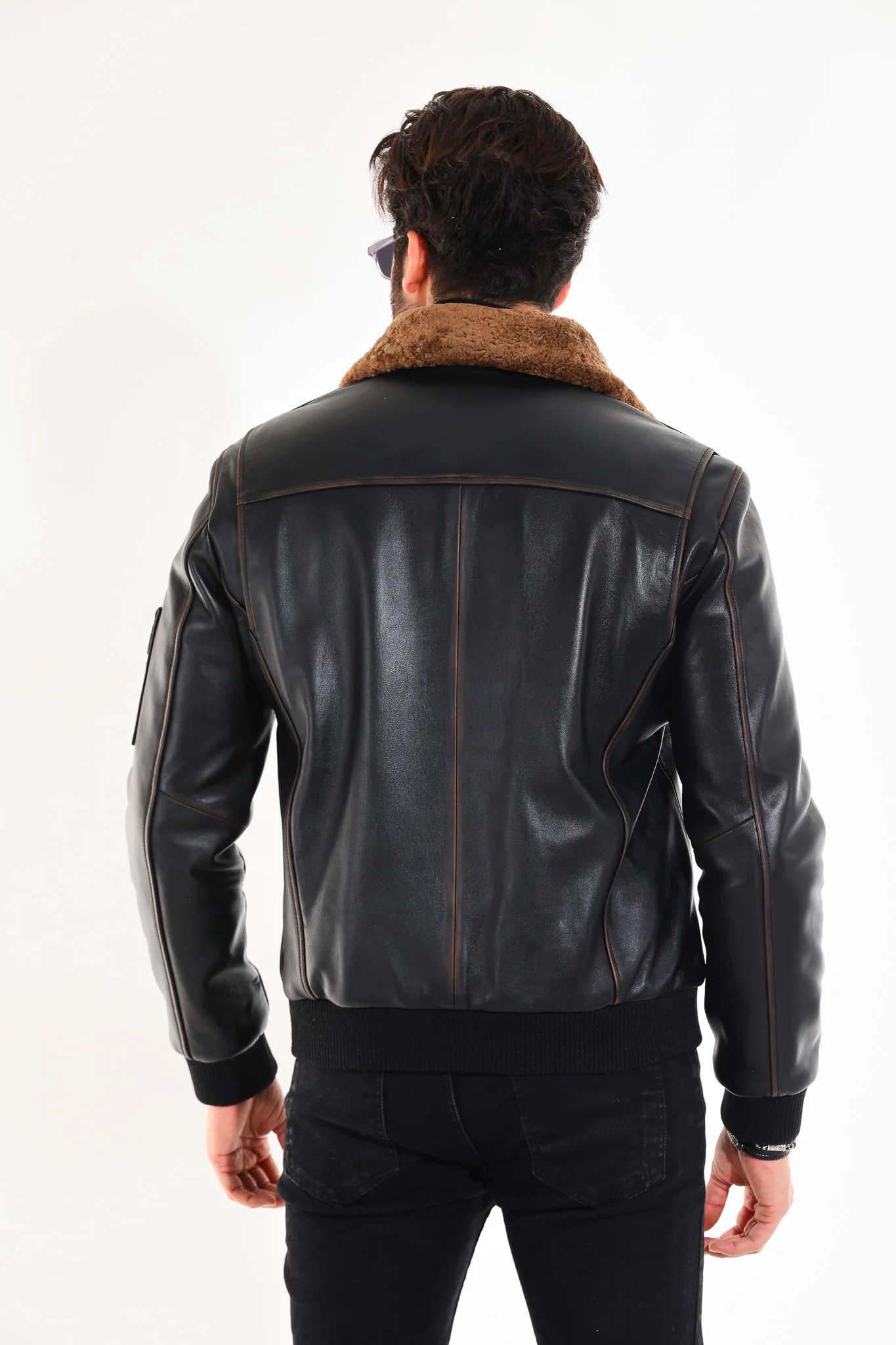 The Northway Vintage Black Lambskin Men Leather Jacket - Image 4