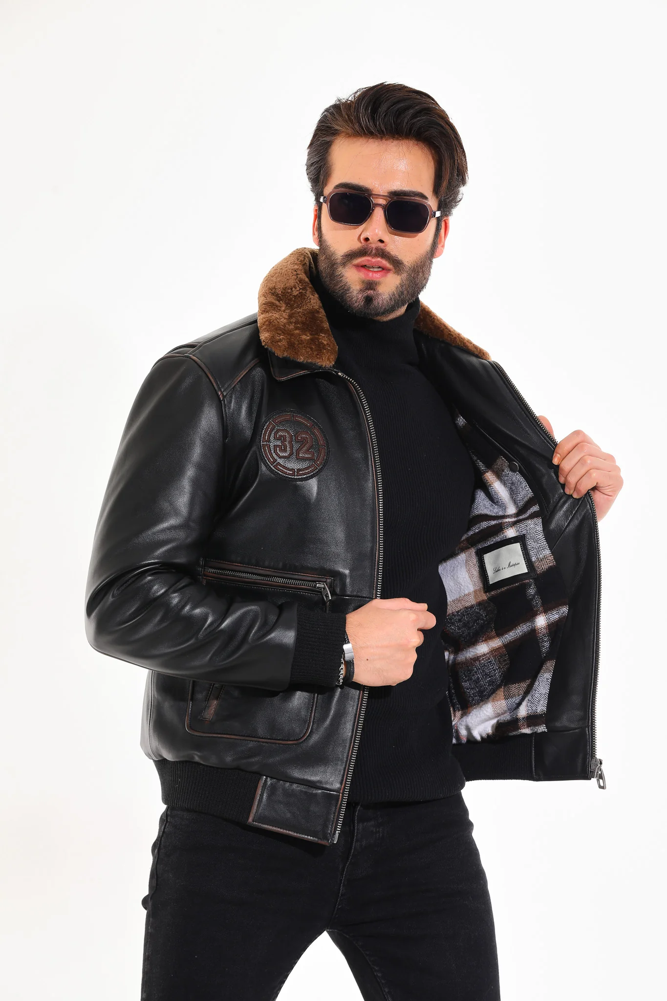 The Northway Vintage Black Lambskin Men Leather Jacket - Image 8
