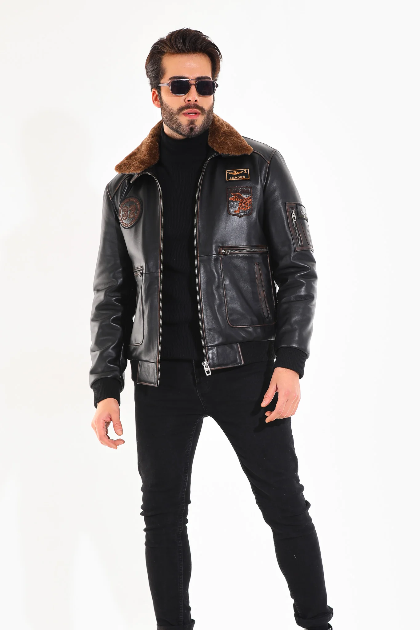 The Northway Vintage Black Lambskin Men Leather Jacket - Image 9