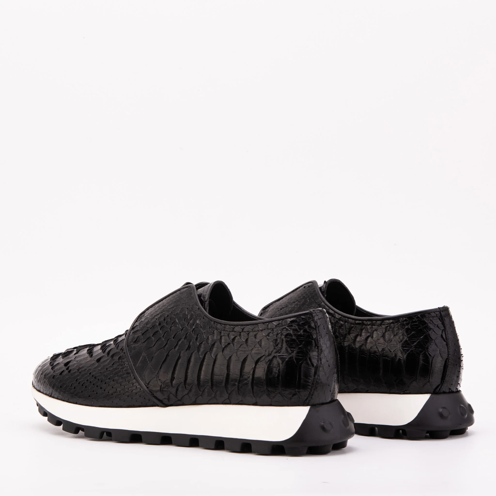 The Obsidian Black Python Leather Men Sneaker - Image 5