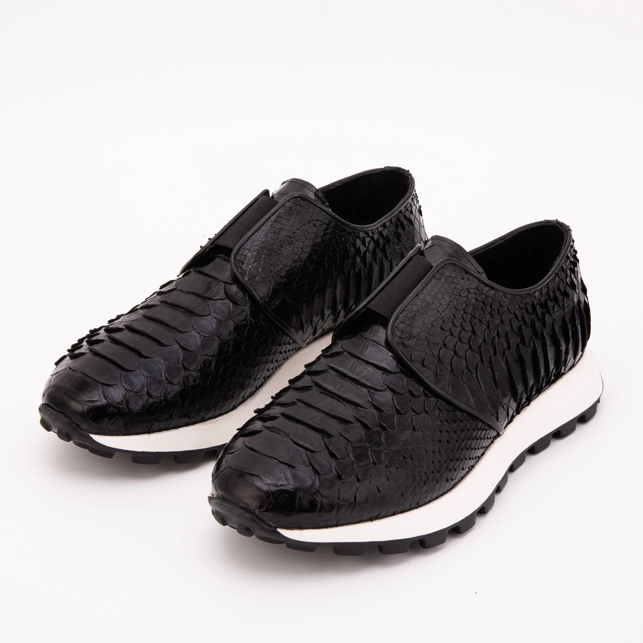 The Obsidian Black Python Leather Men Sneaker - Image 6