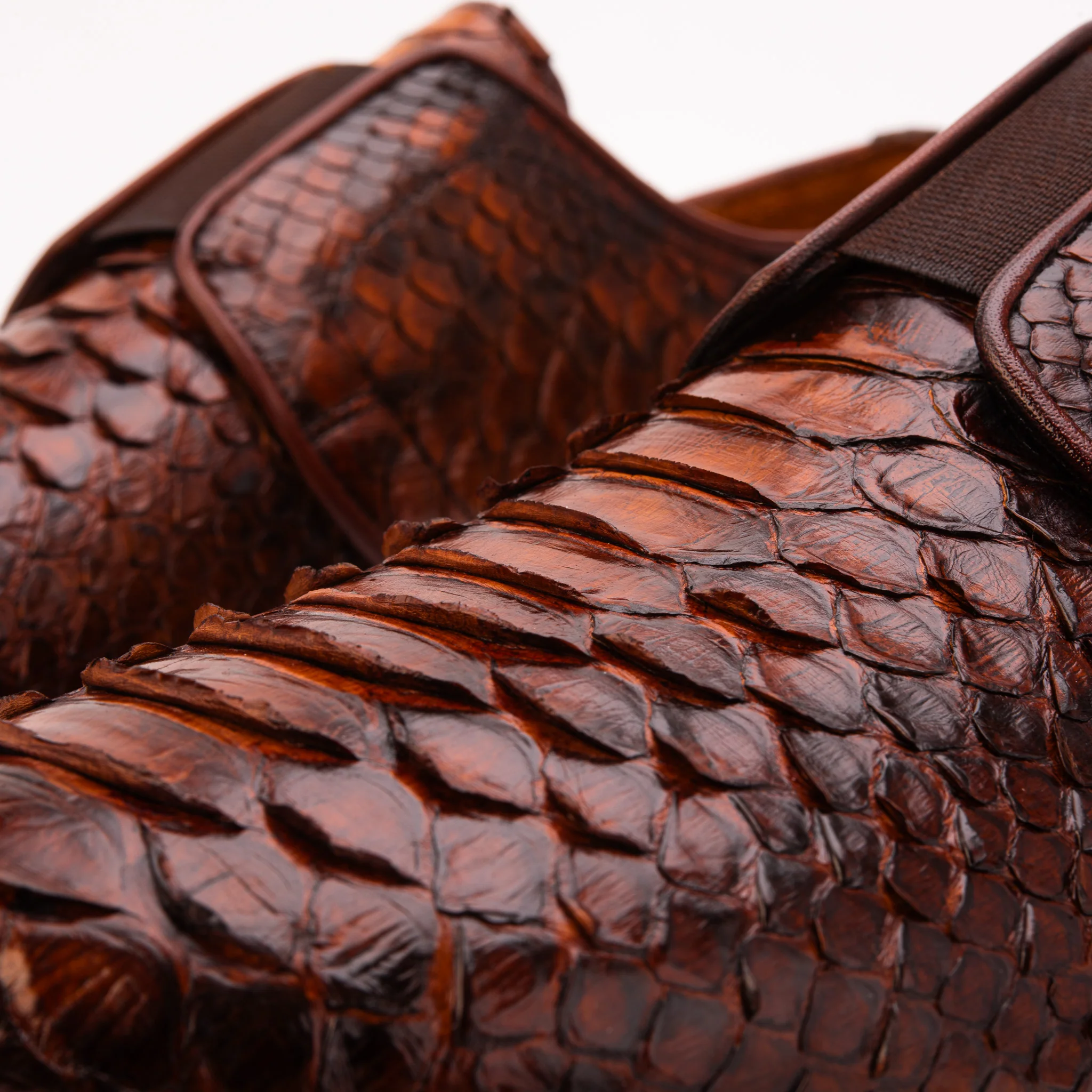 The Obsidian Tan  Python Leather Men Sneaker - Image 3