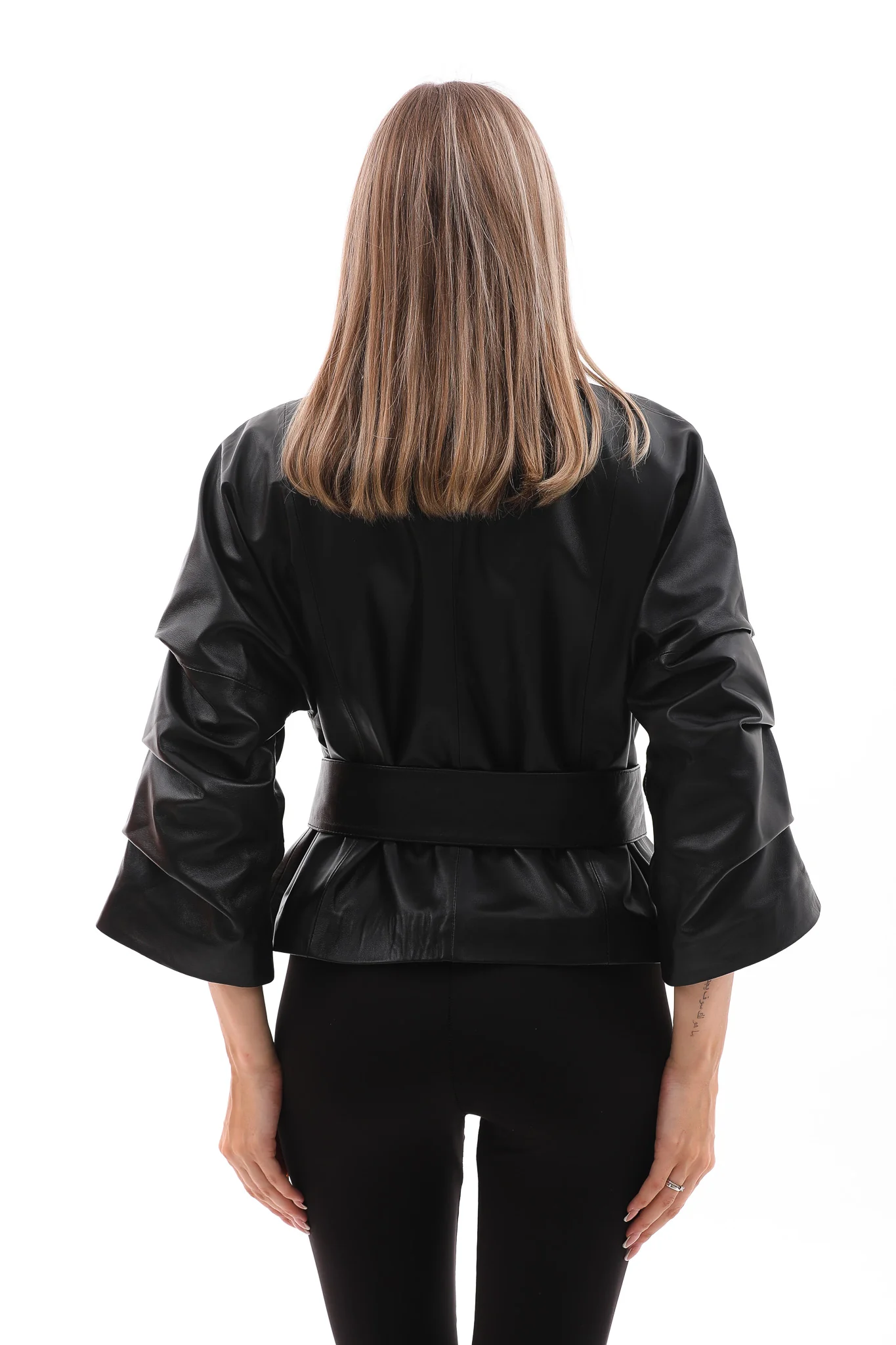 The Odessa Black Leather Women Jacket - Image 5
