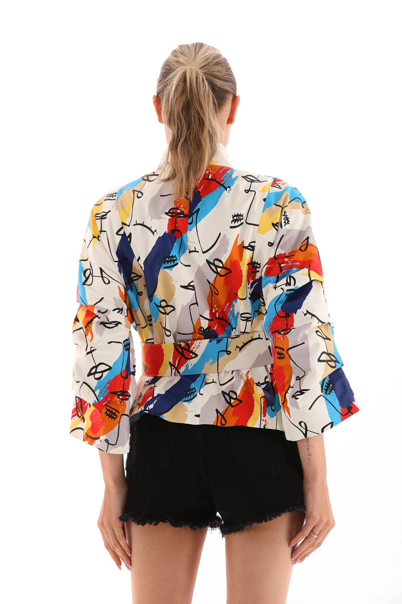 The Odessa Multicolor Leather Women Jacket - Image 3
