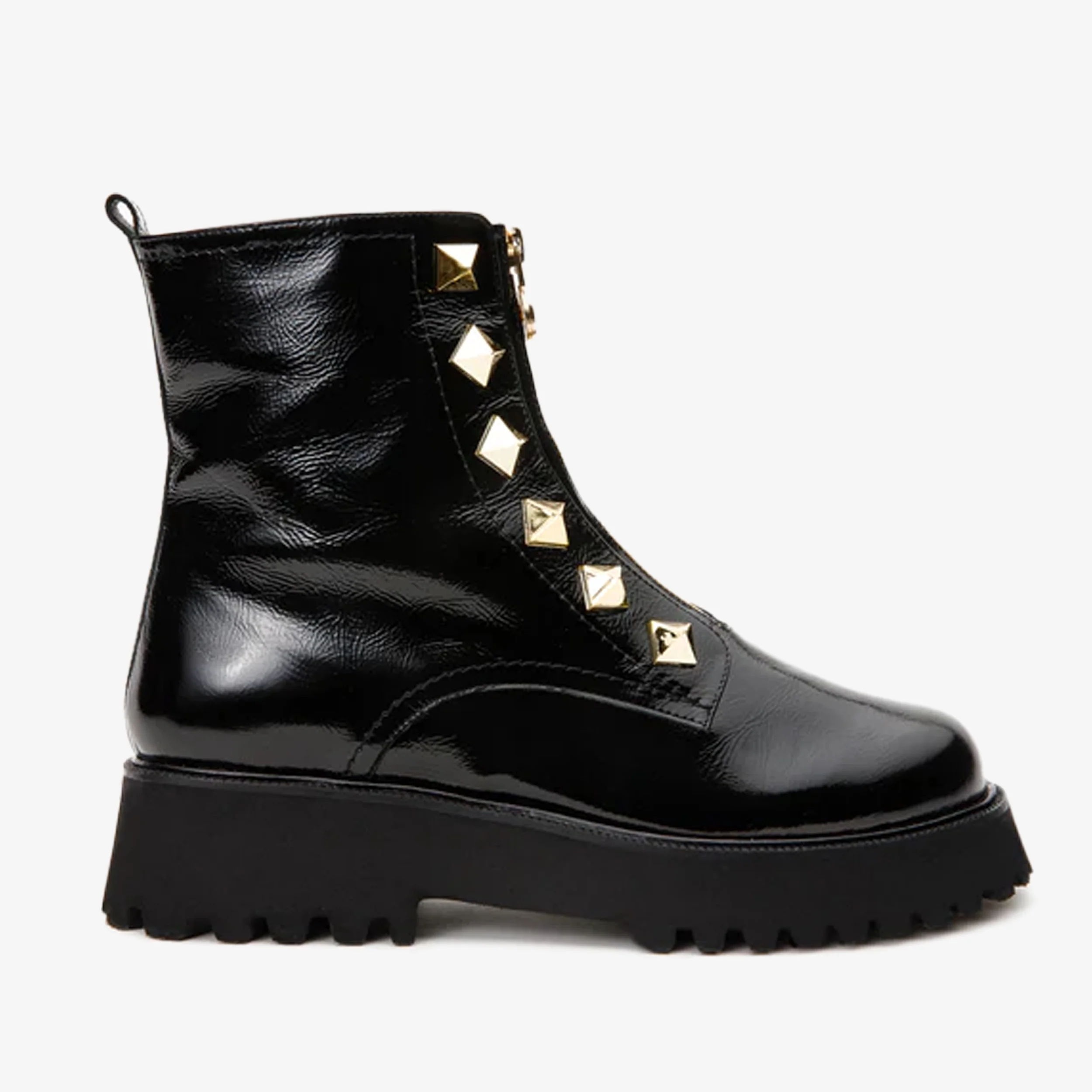 The Ottawa Black Patent Leather Ankle Women Boot - Image 2
