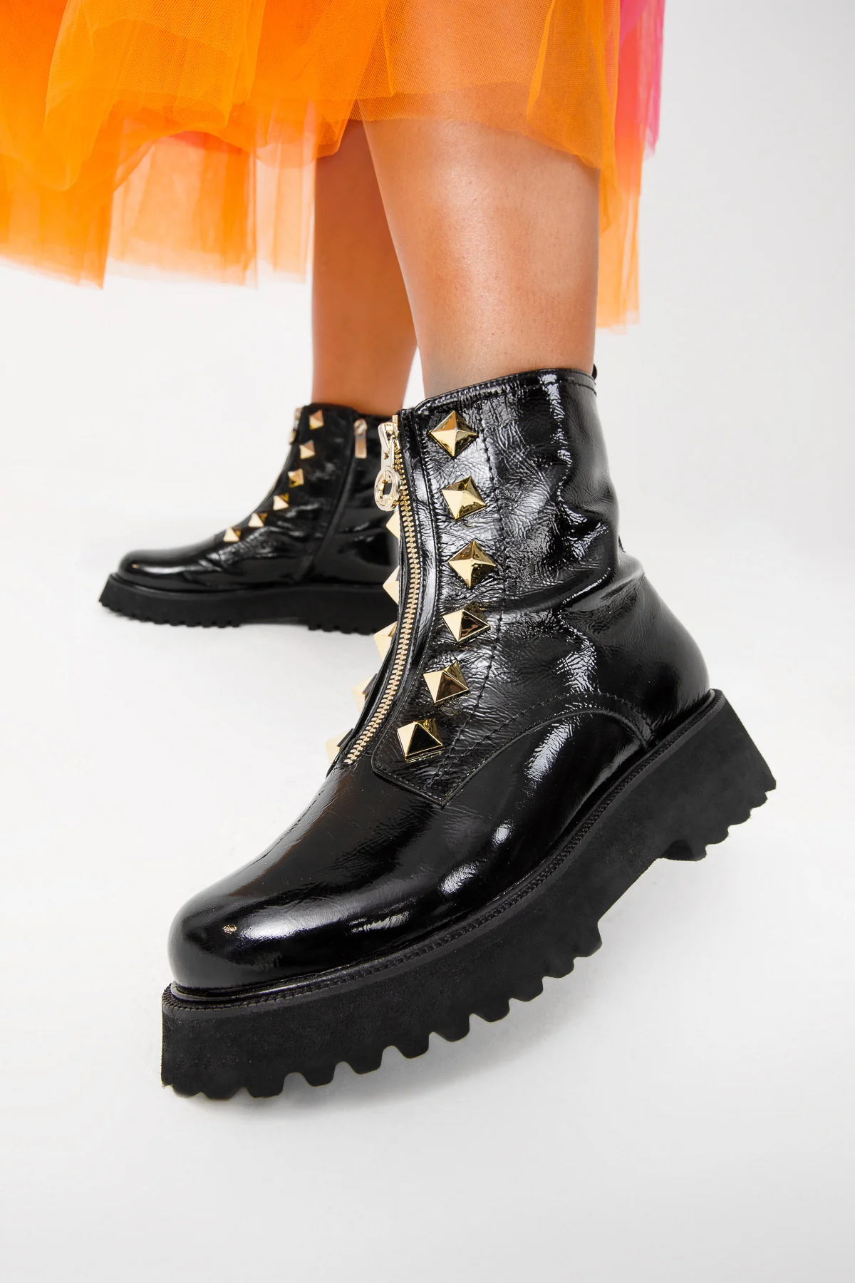 The Ottawa Black Patent Leather Ankle Women Boot - Image 3