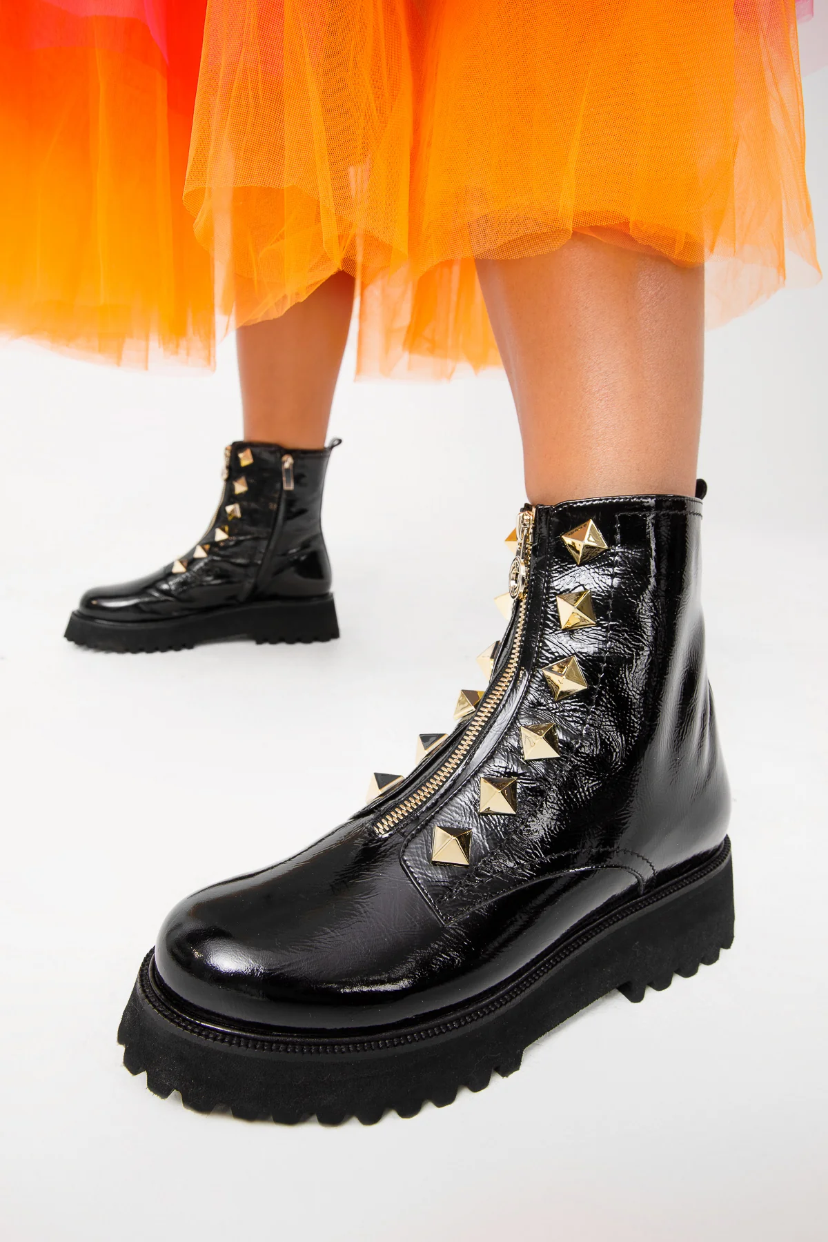 The Ottawa Black Patent Leather Ankle Women Boot - Image 5