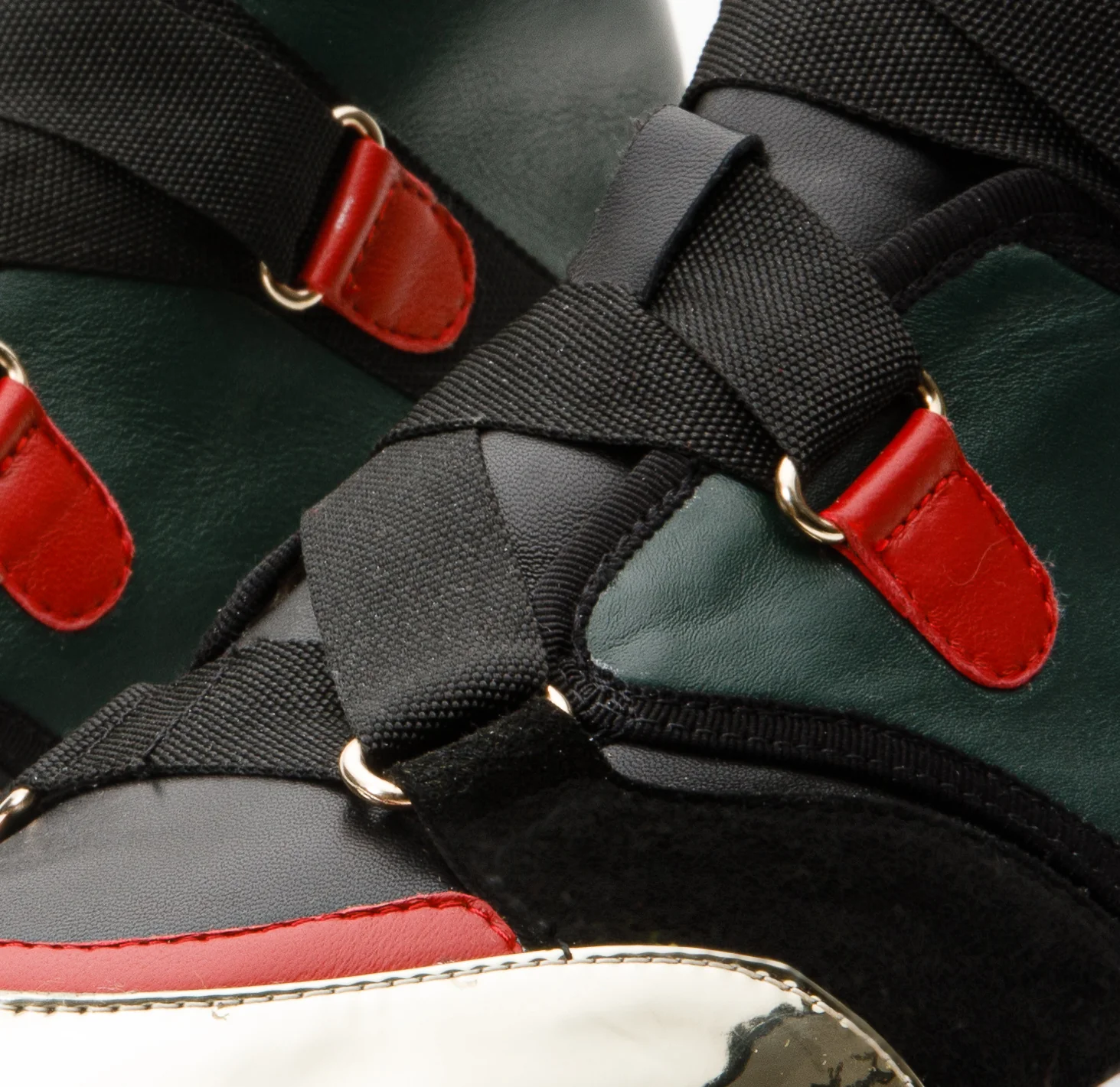 The Ottoman Green & Gold Leather Ankle Women Boot Final Sale! - Image 5