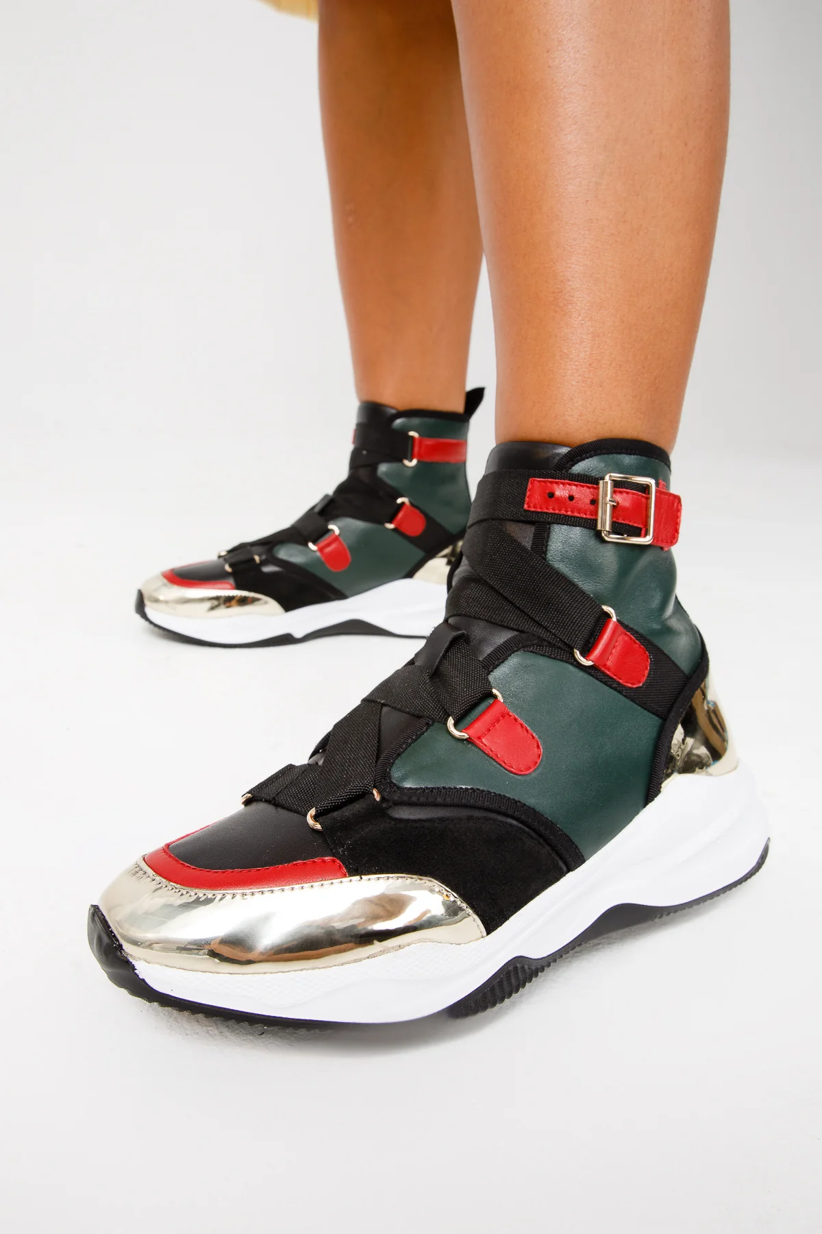 The Ottoman Green & Gold Leather Ankle Women Boot Final Sale! - Image 8