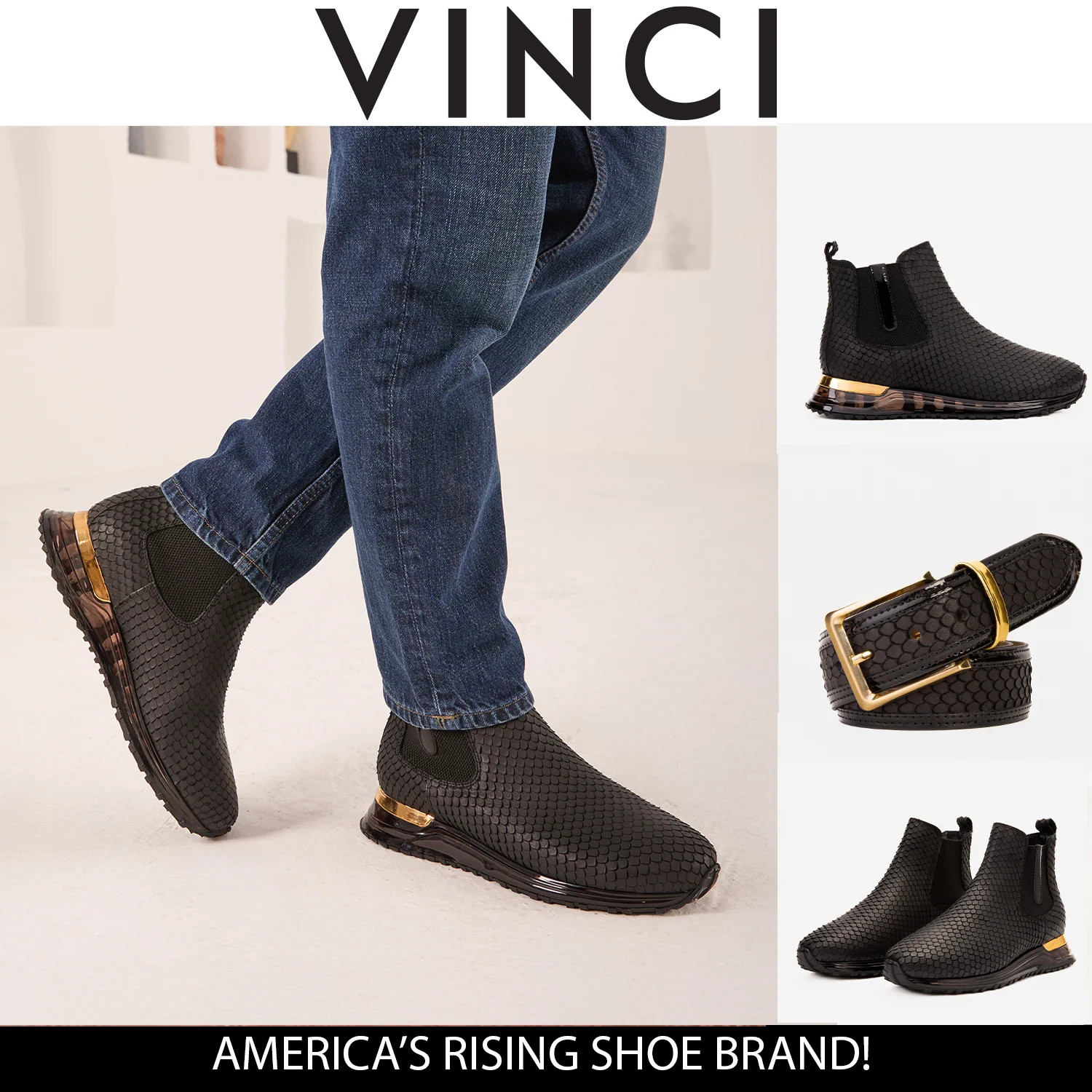 The Panther Black Leather Men Chelsea Boot - Image 7