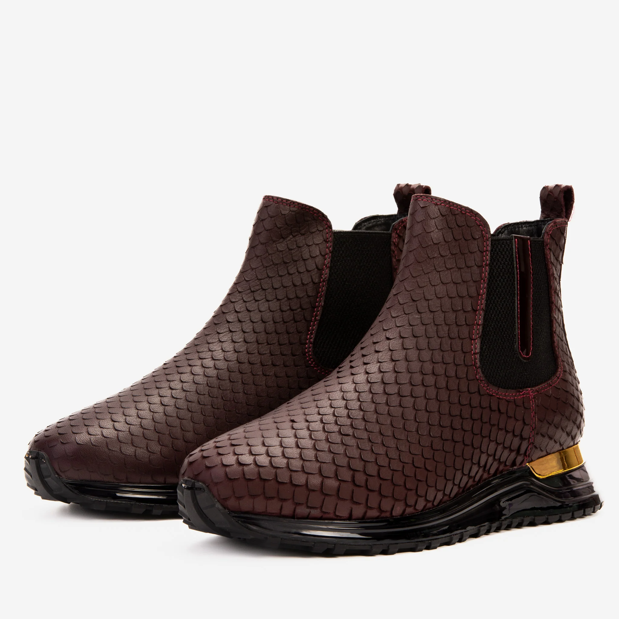 The Panther Burgundy Leather Men Chelsea Boot - Image 2
