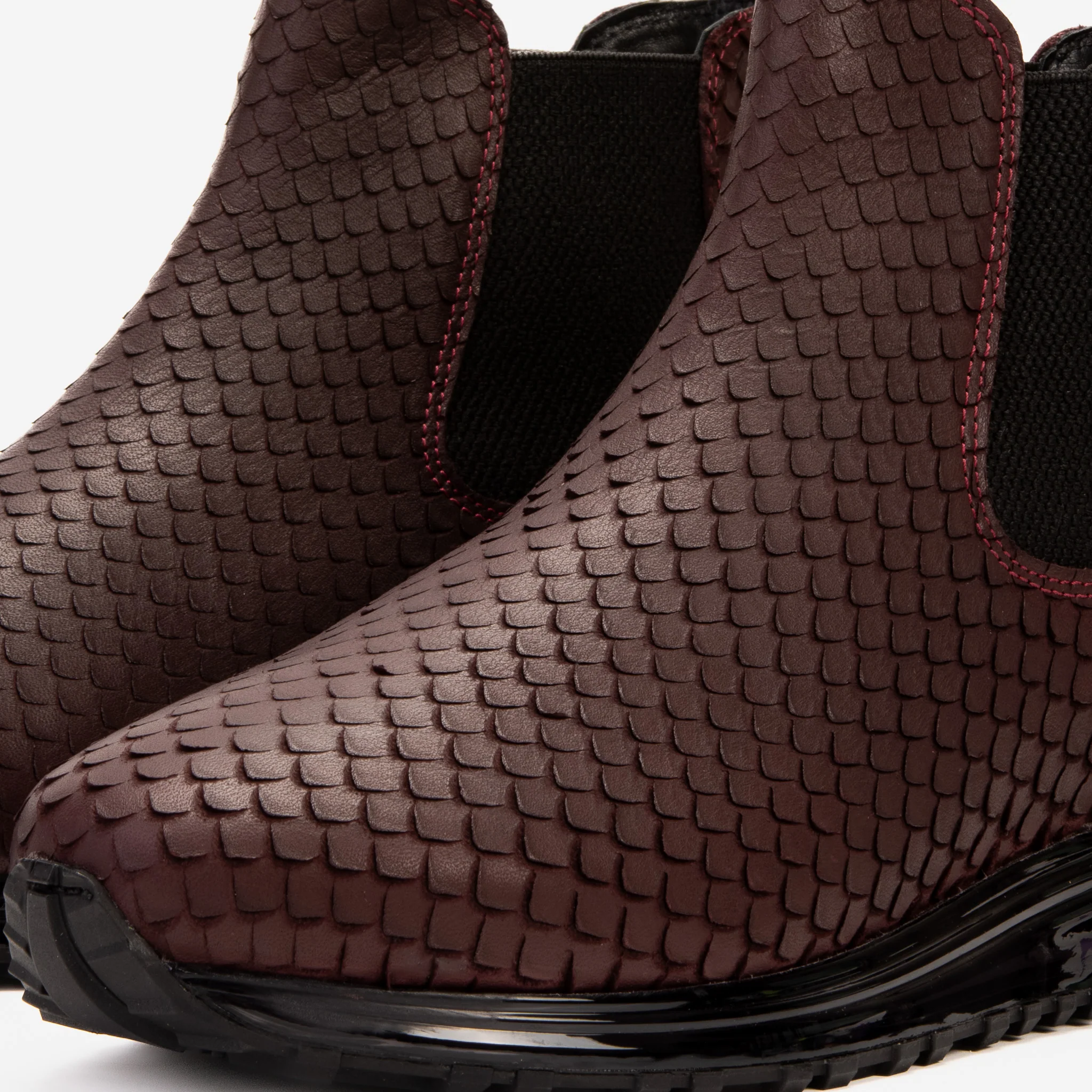 The Panther Burgundy Leather Men Chelsea Boot - Image 3