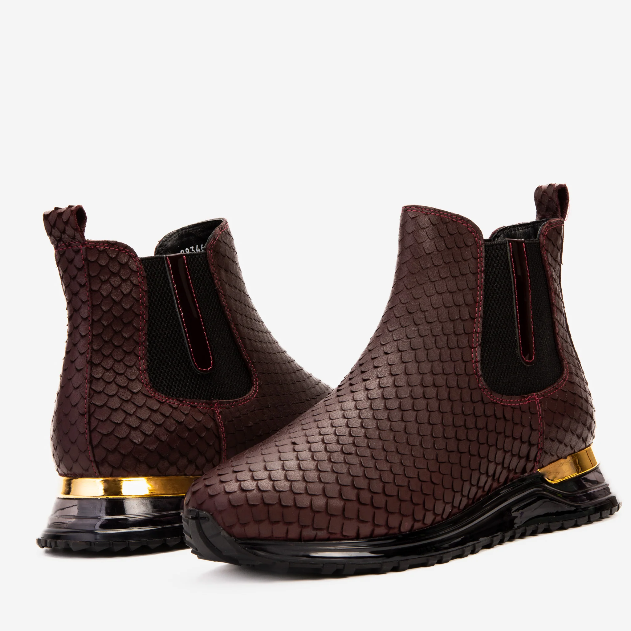 The Panther Burgundy Leather Men Chelsea Boot - Image 4