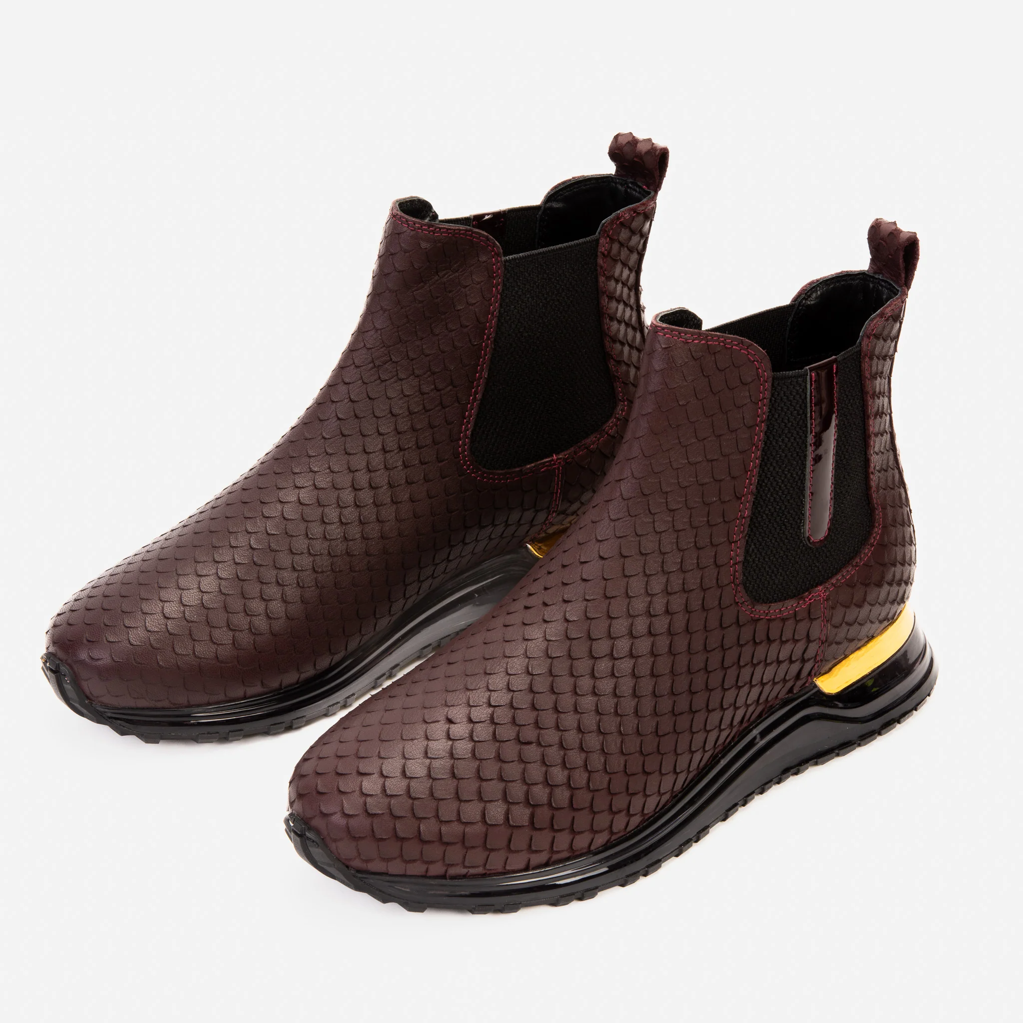 The Panther Burgundy Leather Men Chelsea Boot - Image 6