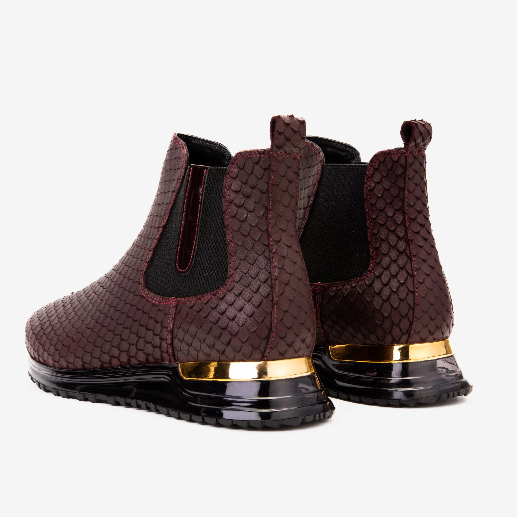 The Panther Burgundy Leather Men Chelsea Boot - Image 8
